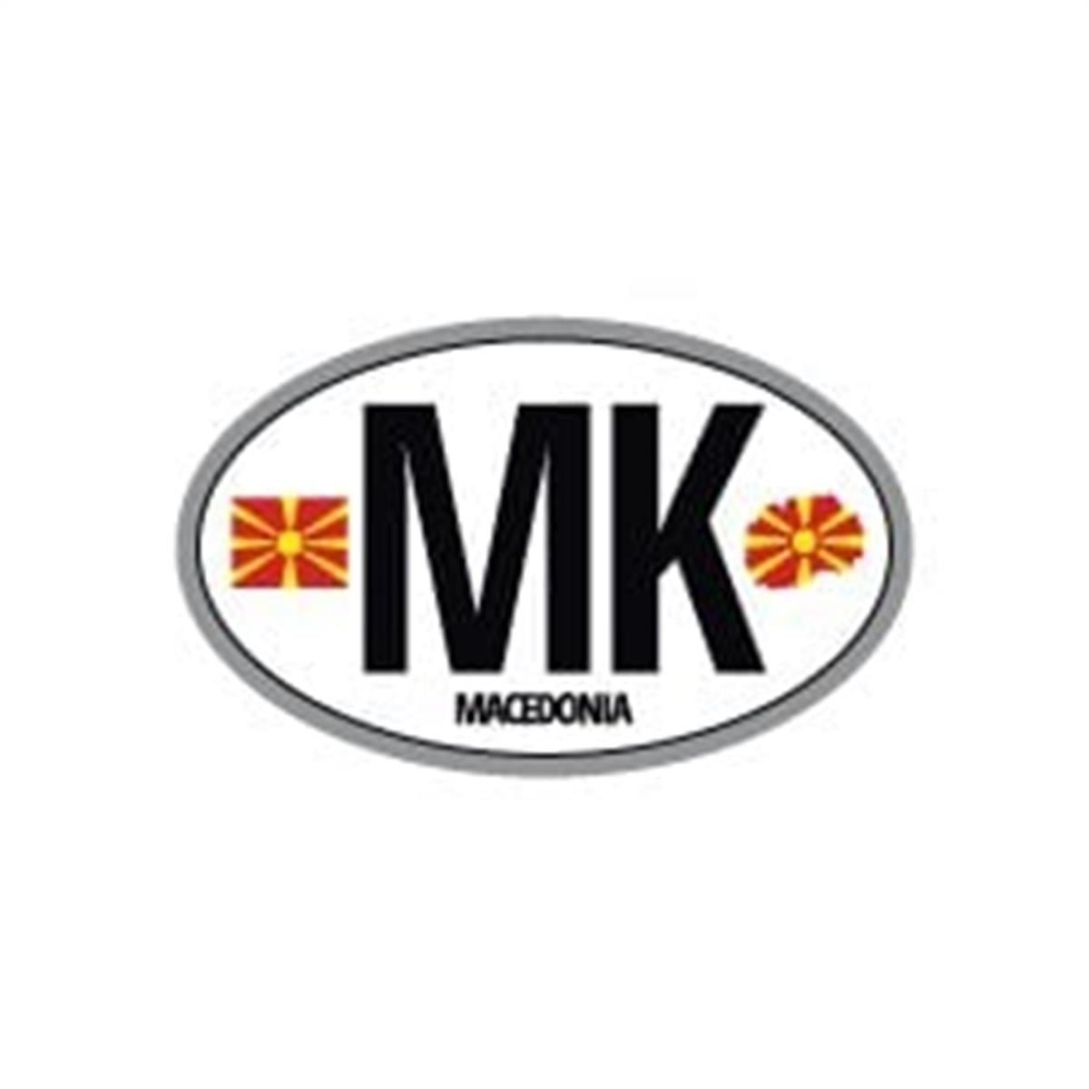 ULK27 Makedonya (MK) Reflektif Ulke Etiketi