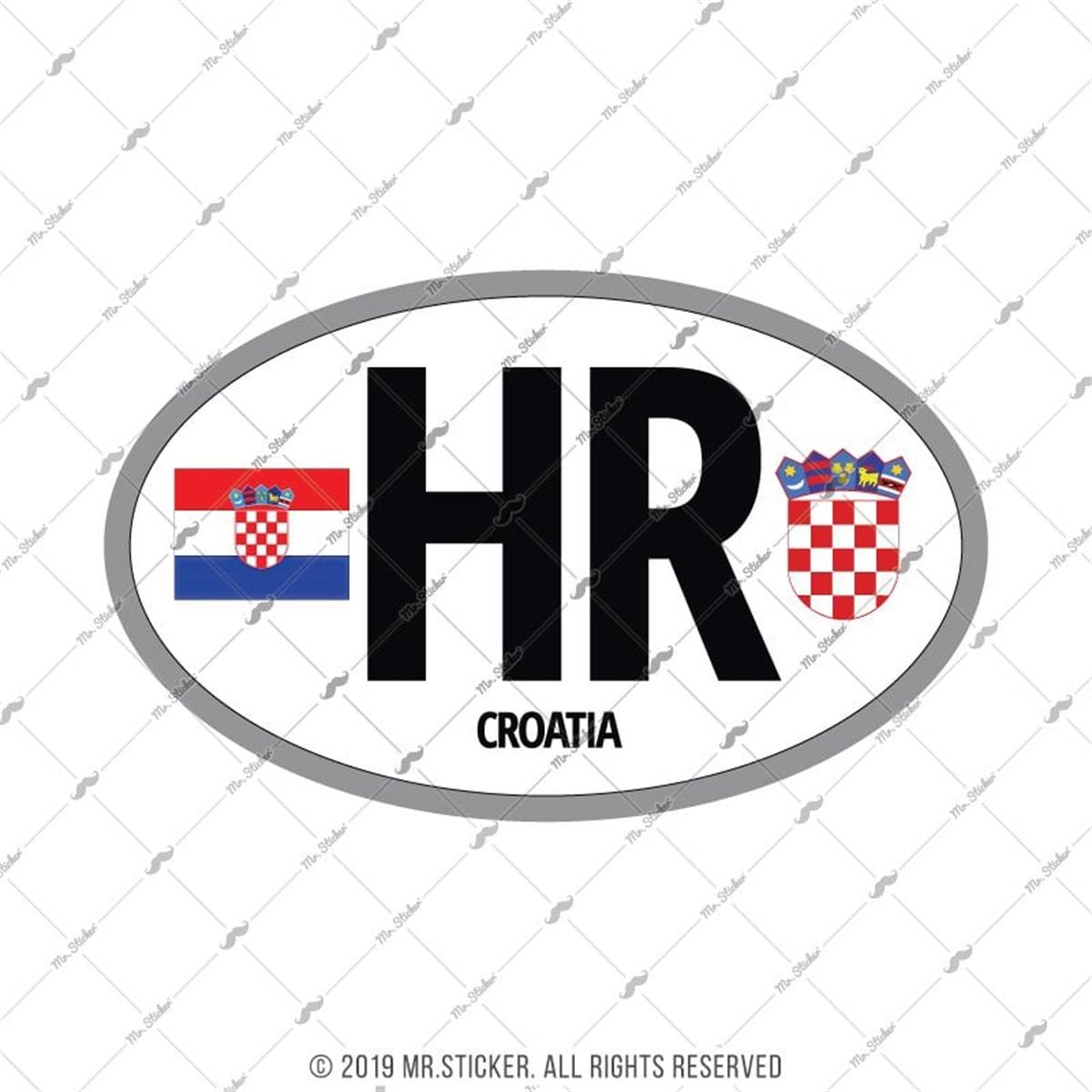 ULK34 Hirvatistan (HR) Reflektif Ulke Etiketi