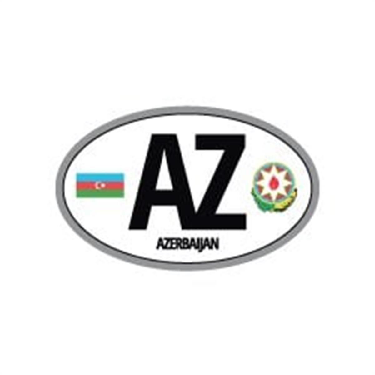 ULK58 Azerbaycan (AZ) Reflektif Ulke Etiketi