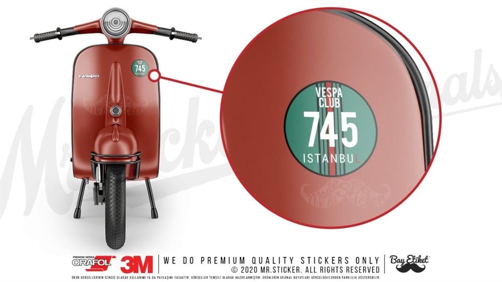 VSP20 Vespa Istanbul Club Etiketi