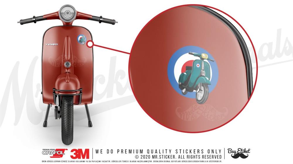 VSP33 Retro Scooter Etiketi
