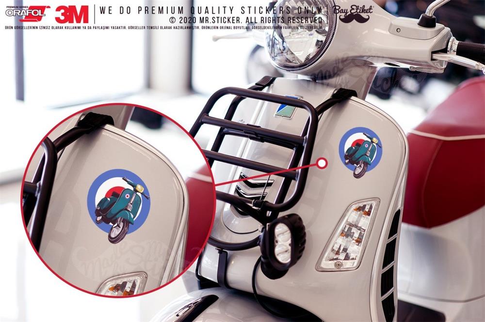 VSP33 Retro Scooter Etiketi