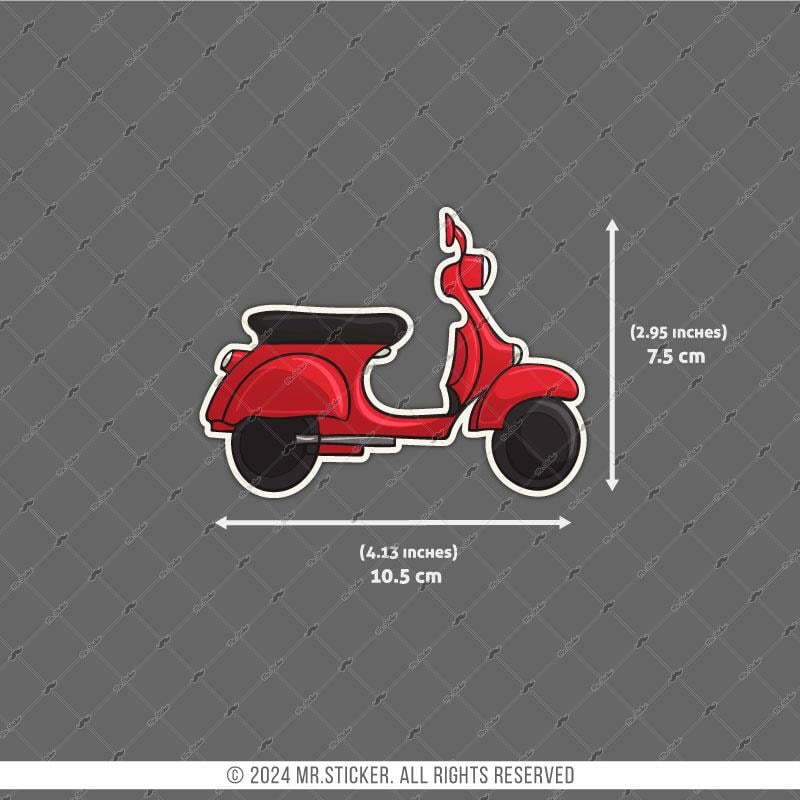 VSP9 Kirmizi Scooter Etiketi