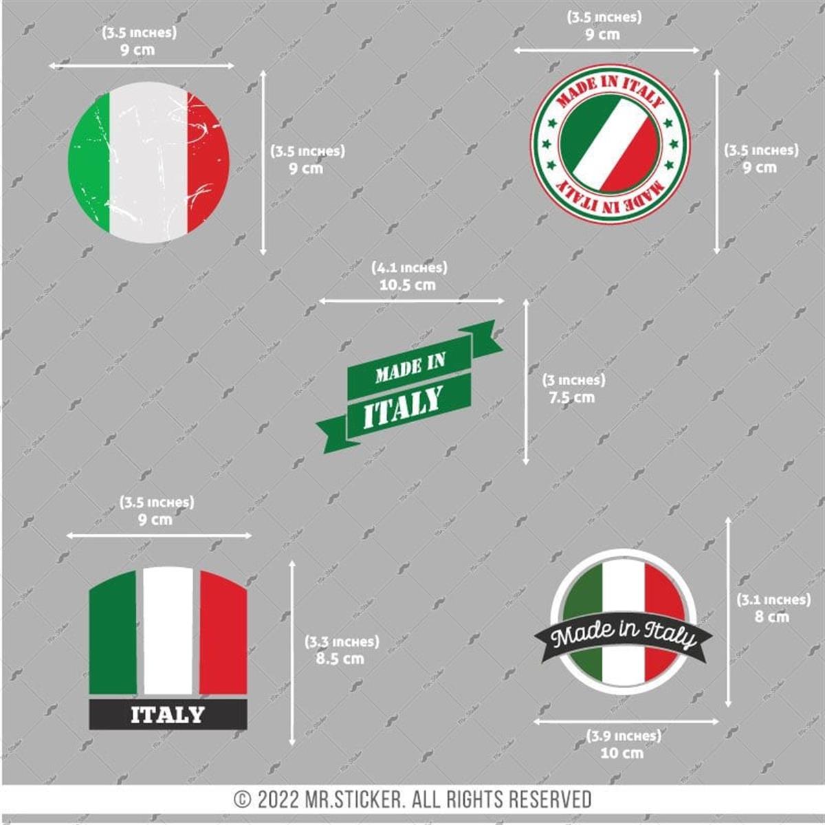 VSPBDL10 Italya Bayragi Sticker Seti