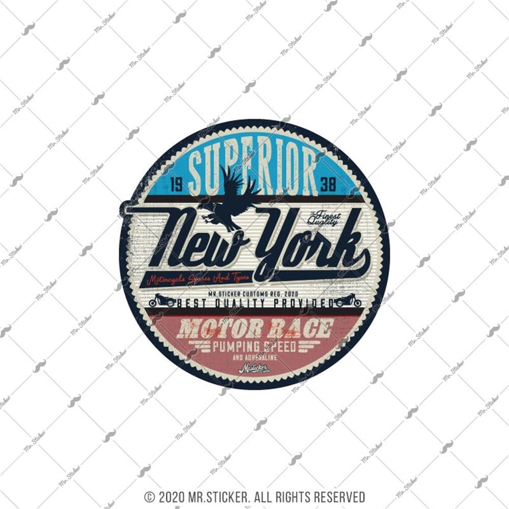 VTR22 New York Motor Yarisi Yazili Etiket