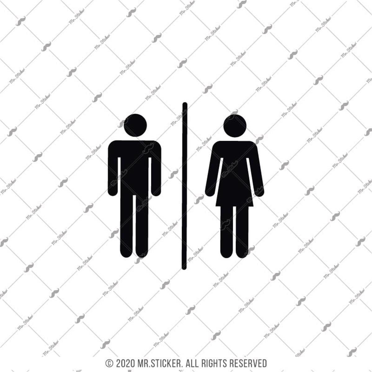 WC2 Unisex Tuvalet Simgesi Etiketi