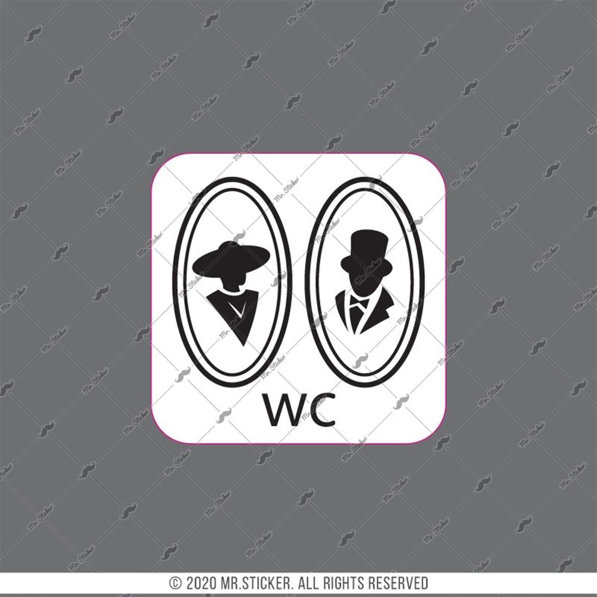 WC6 Bay Bayan Tuvalet Simgesi Sade Tasarim