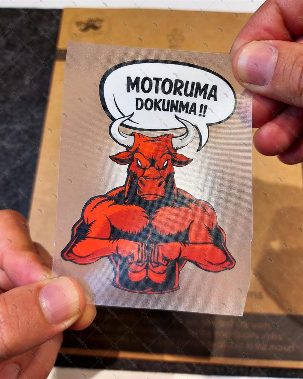 WRN34 Motoruma Dokunma Kizgin Boga Etiketi