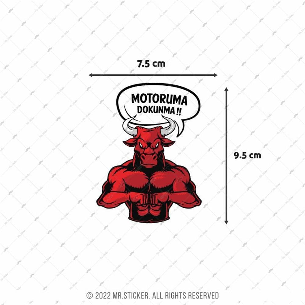 WRN34 Motoruma Dokunma Kizgin Boga Etiketi