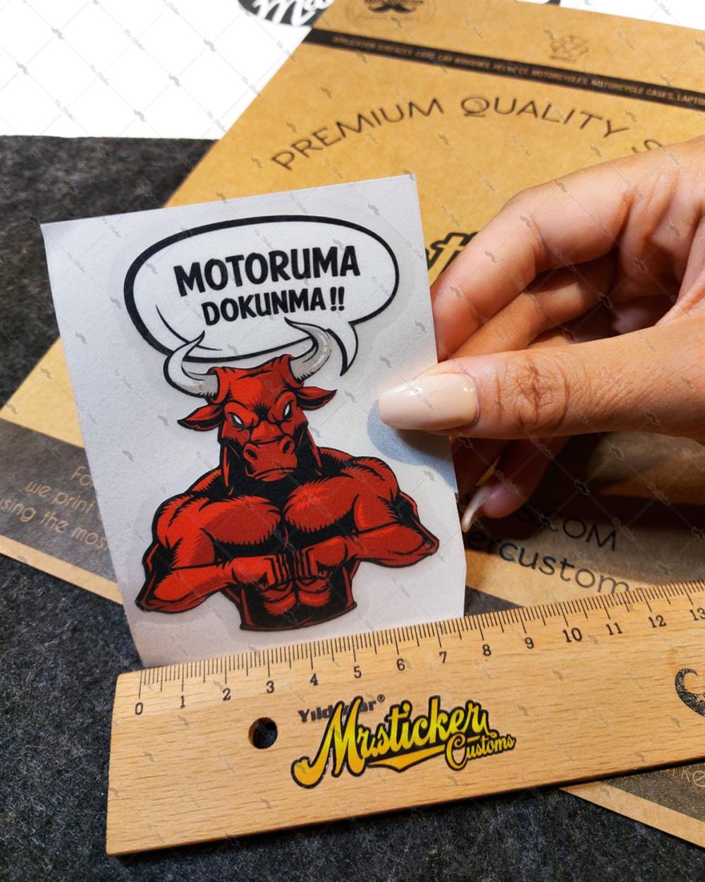 WRN34 Motoruma Dokunma Kizgin Boga Etiketi