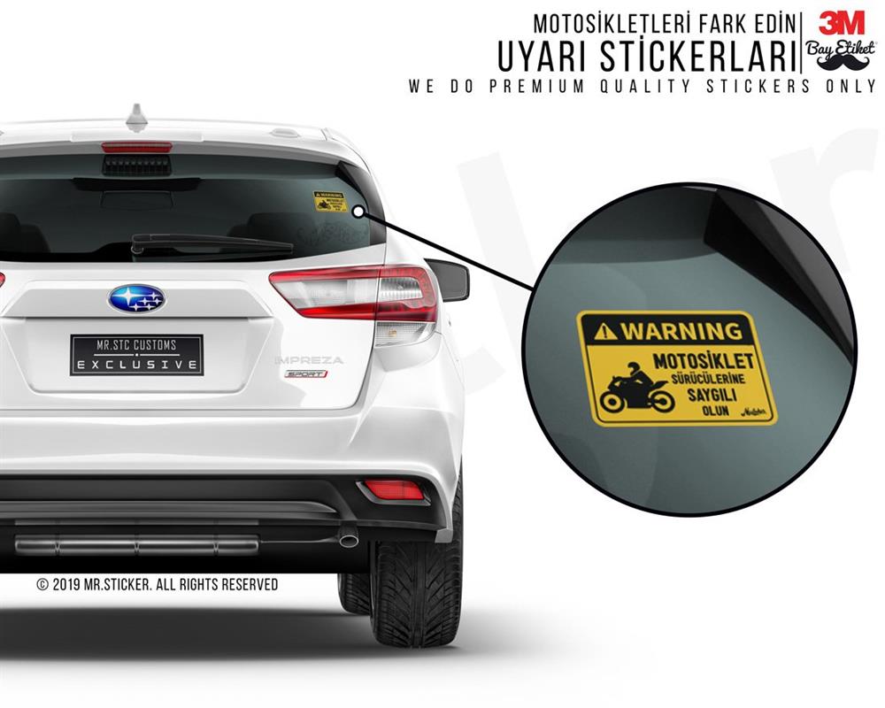 WRN40 Reflektif Motosiklet Suruculerine Saygili Olun