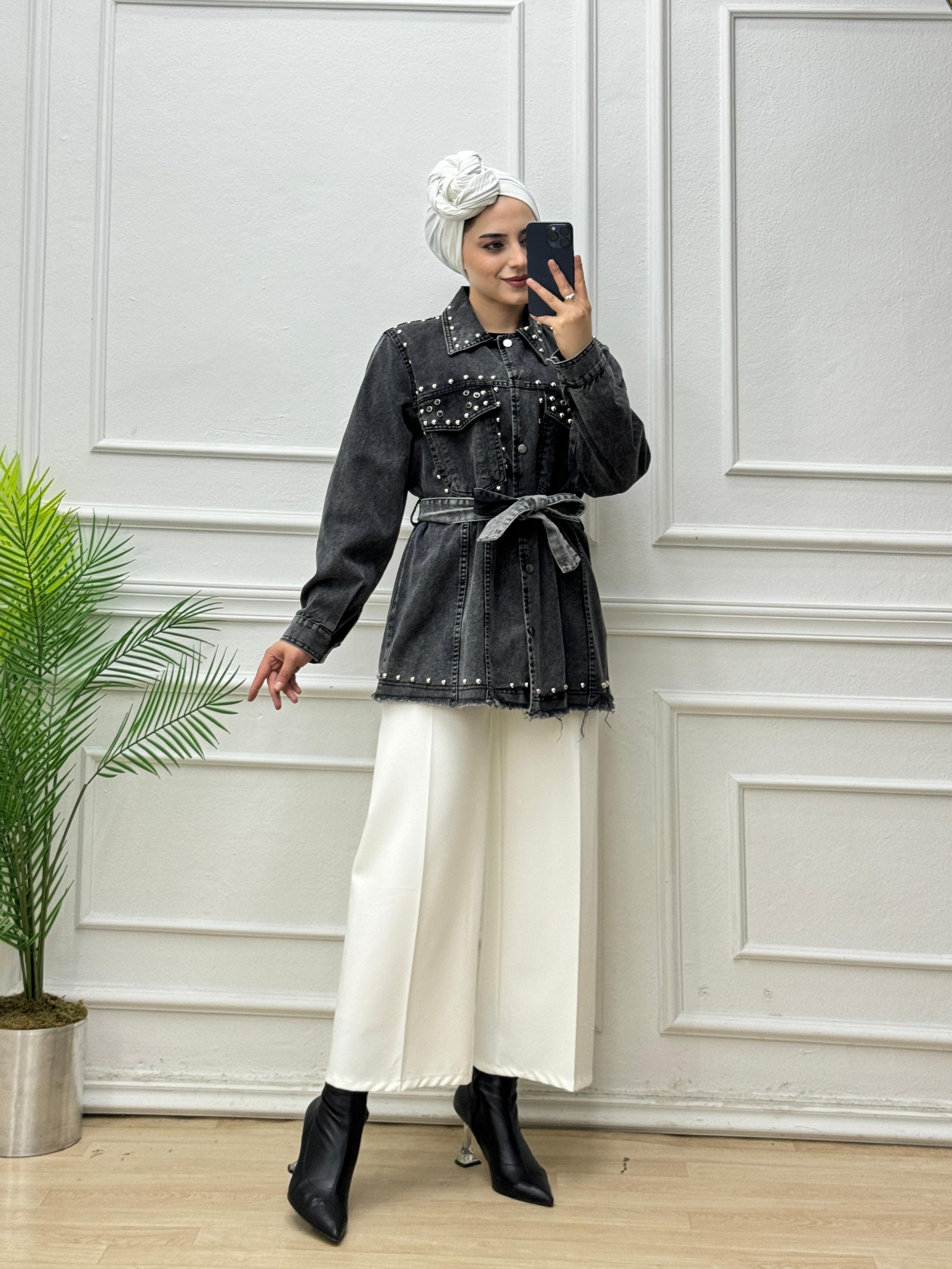 0180-Denim Ceket-Antrasit