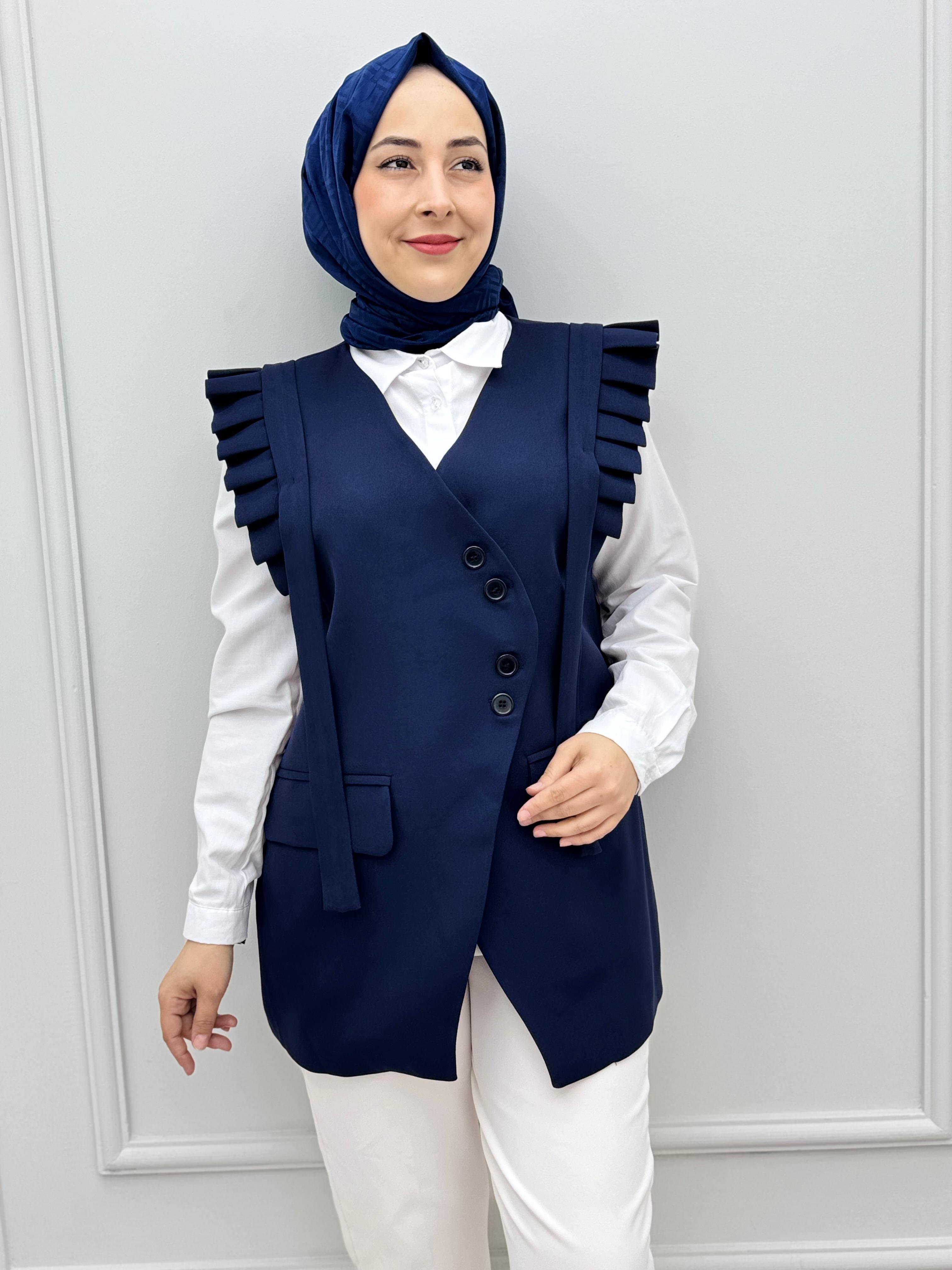 0190-Stil Yelek-Lacivert