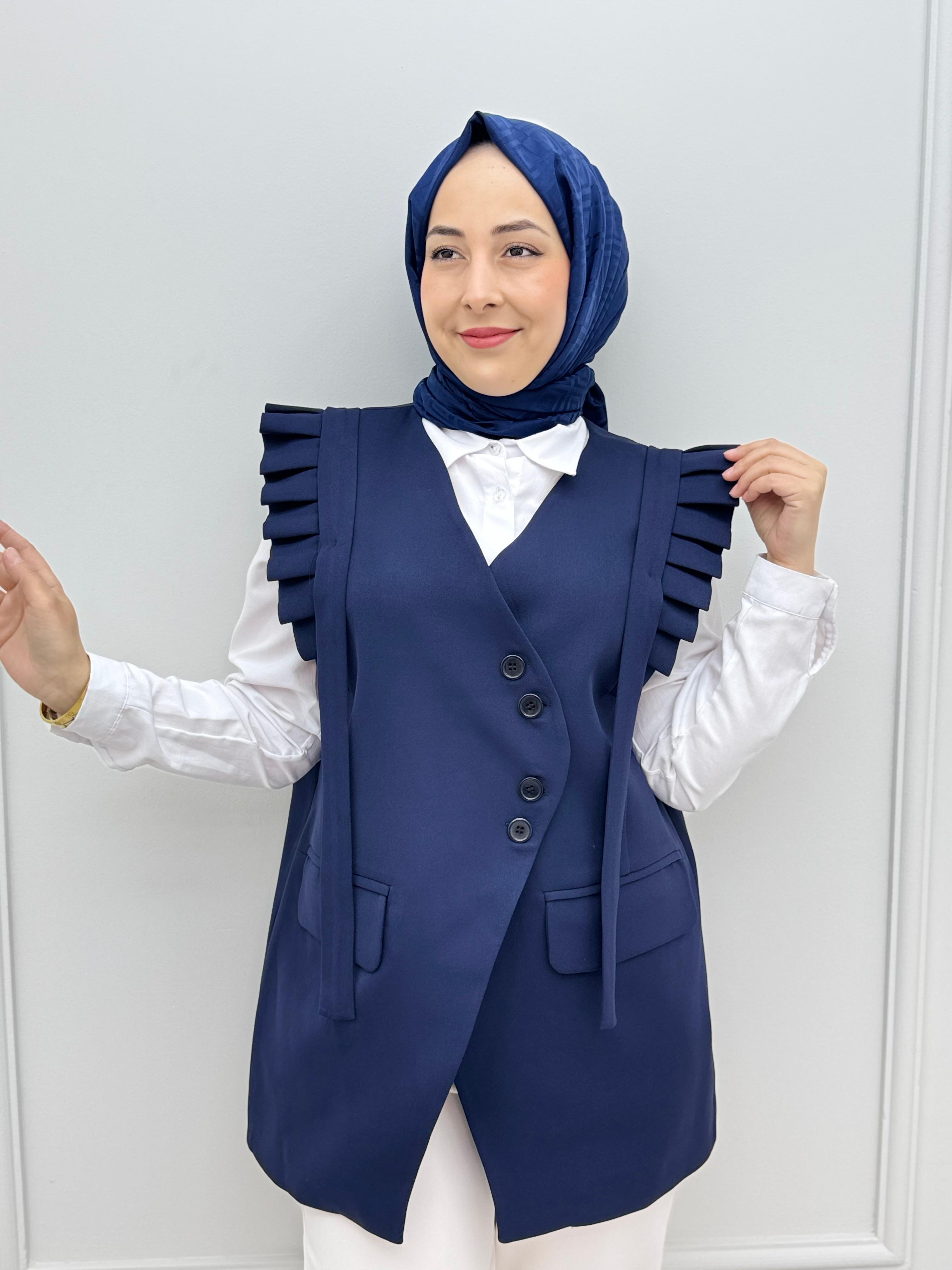0190-Stil Yelek-Lacivert