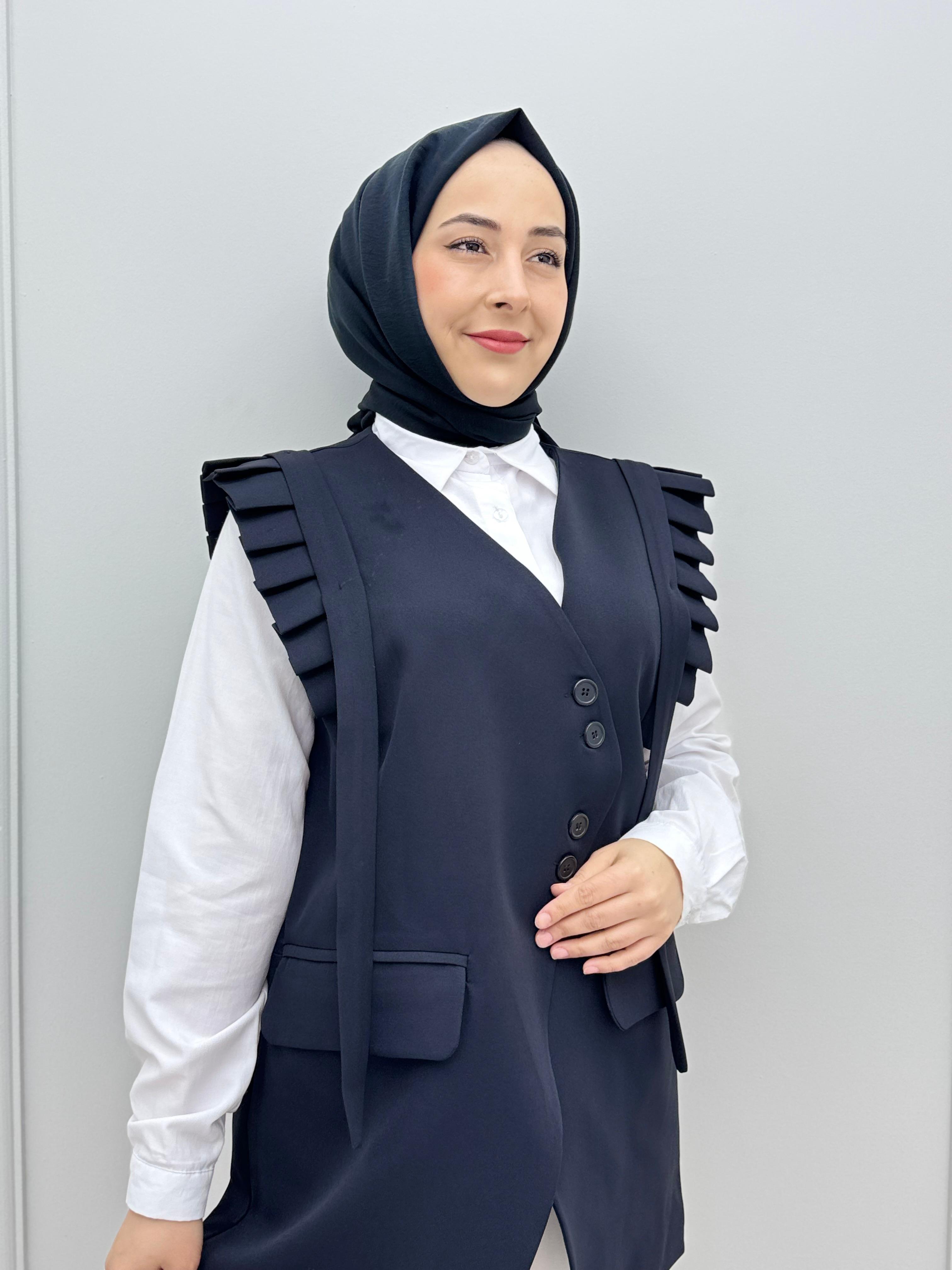 0190-Stil Yelek-Siyah