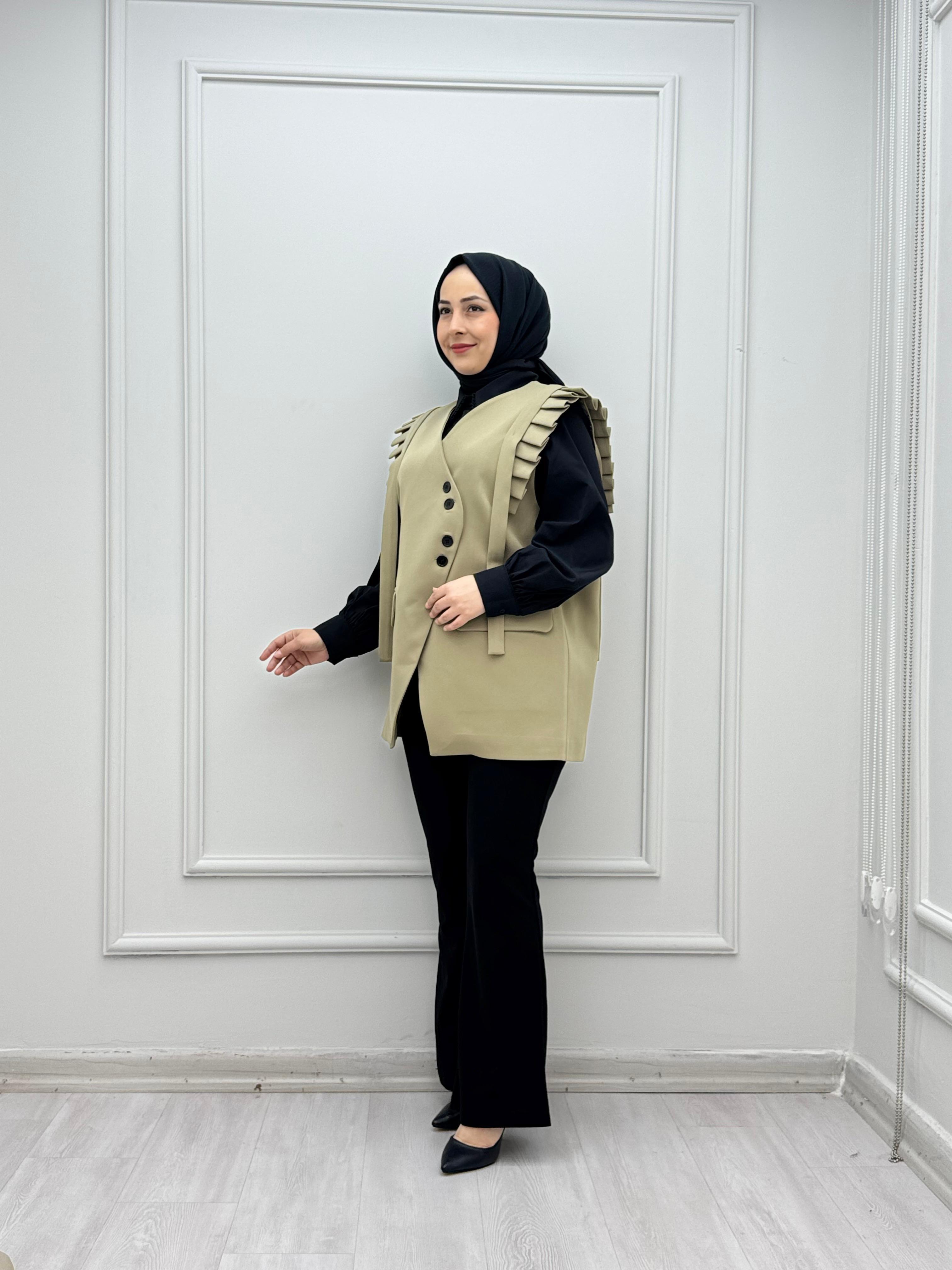 0190-Stil Yelek-Yeşil