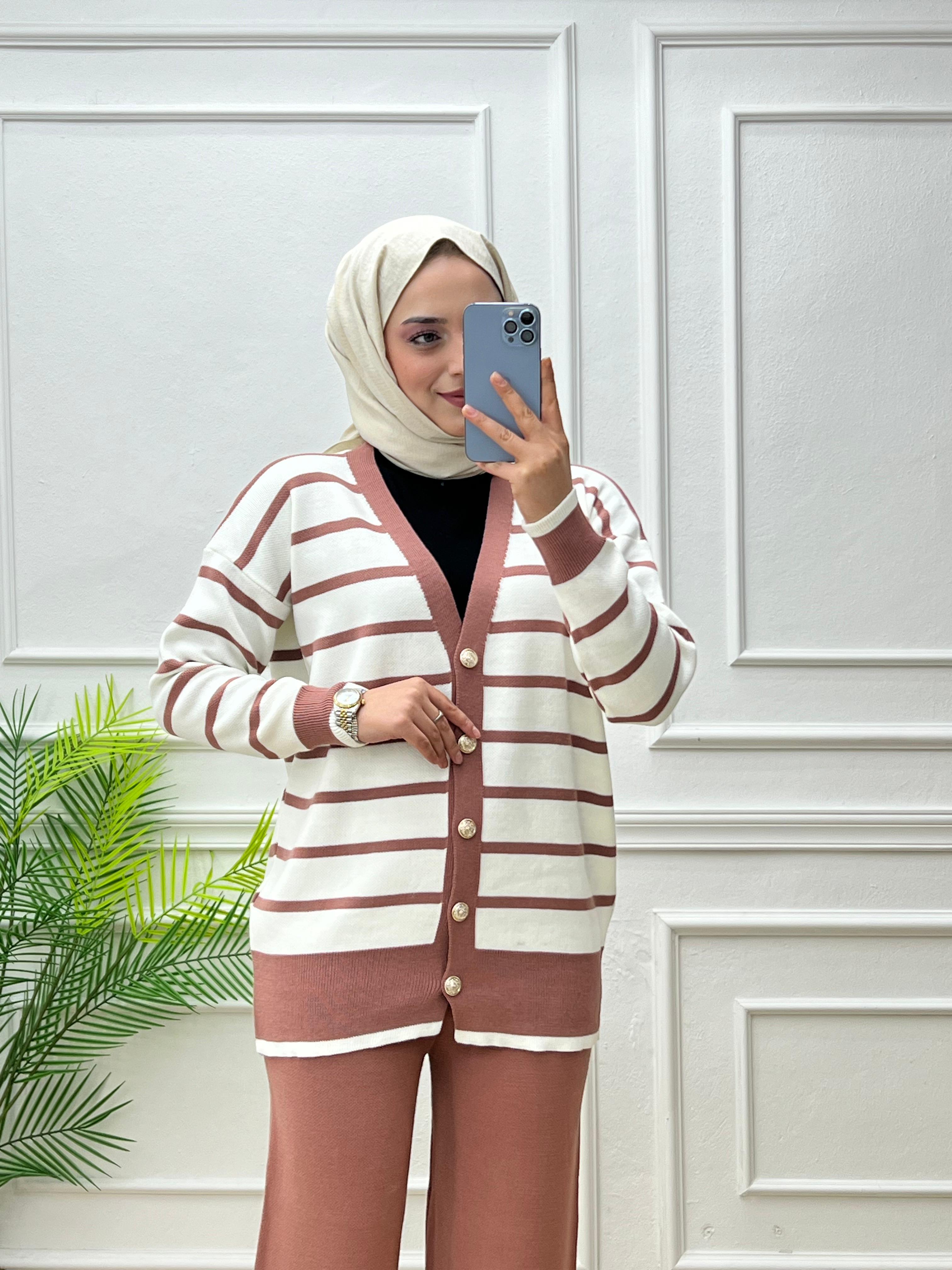 0244-Nurgül Triko Takım-Pudra