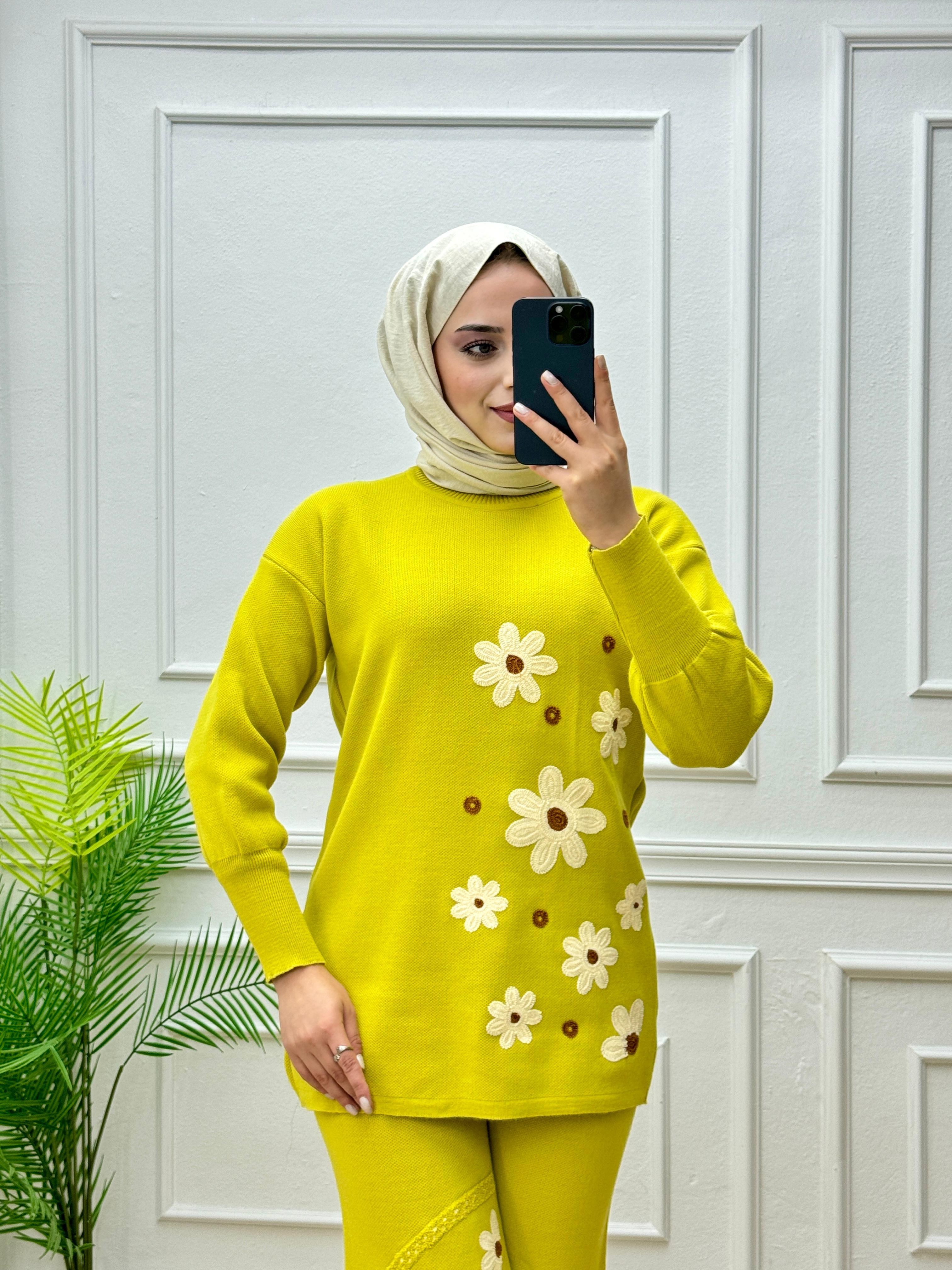 0491-Lilyum Triko Takım-Sarı