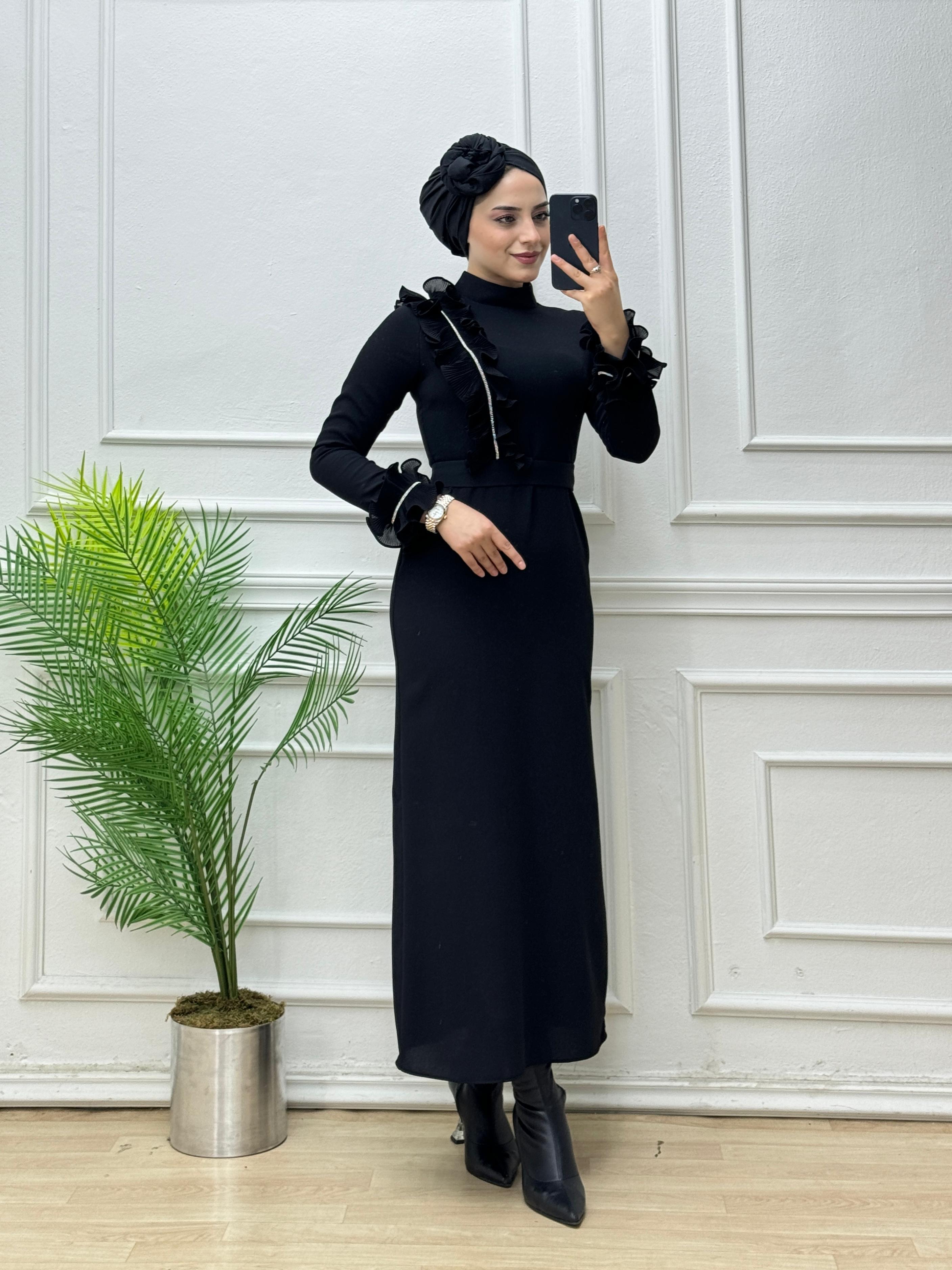 0520-Liya Elbise-Siyah