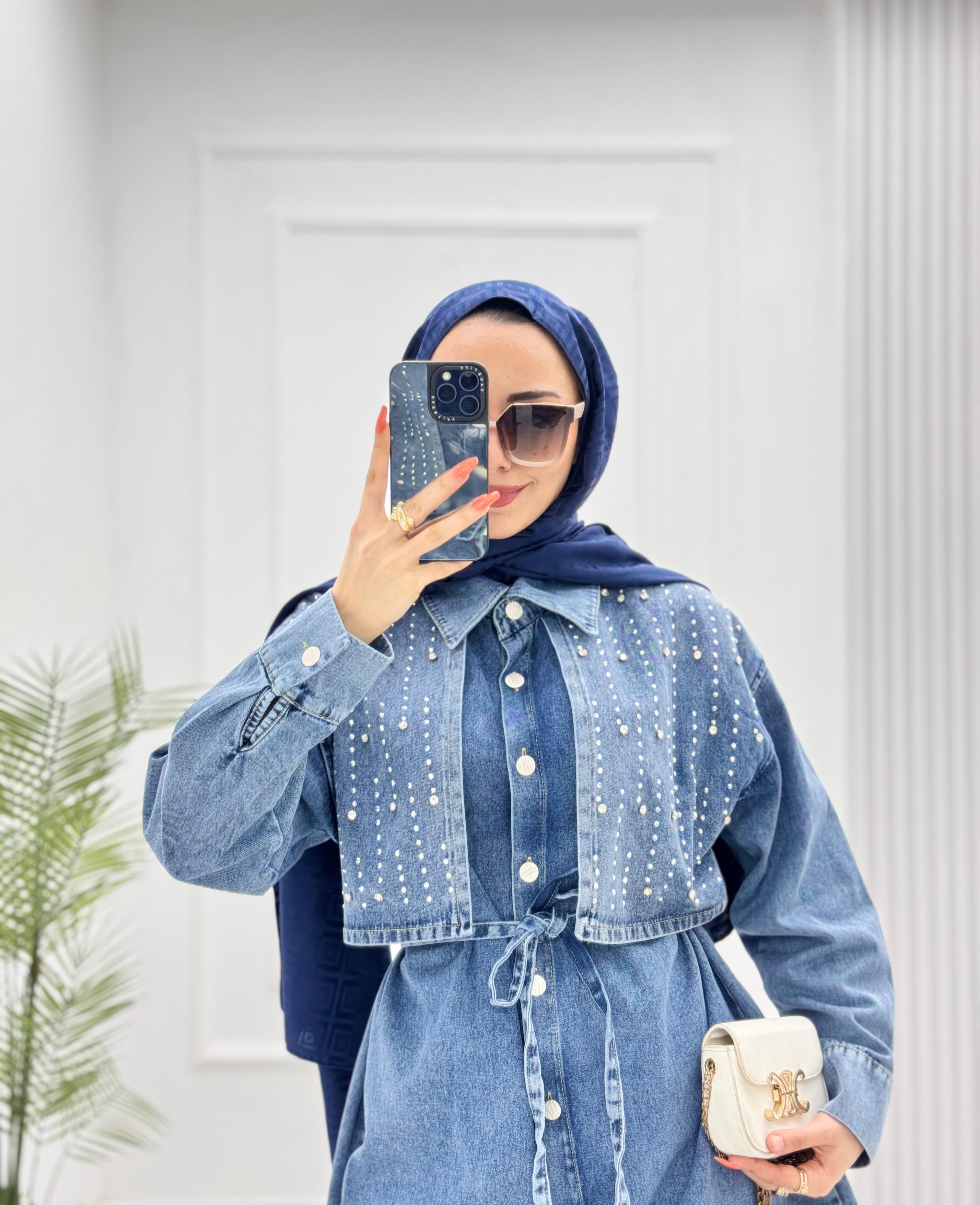 0654-Denim Ceket-Koyu Mavi