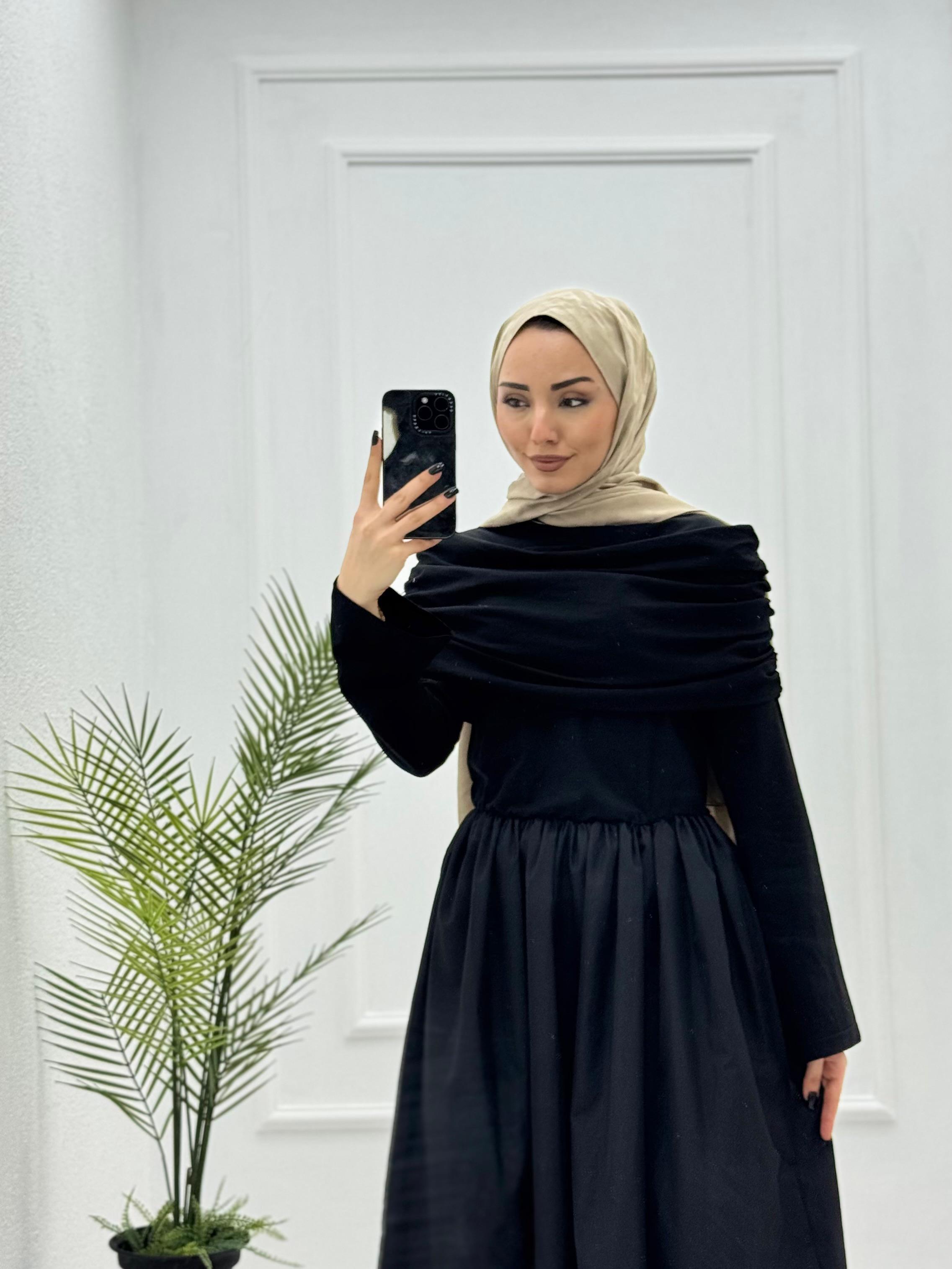 0931-Rima Elbise-Siyah
