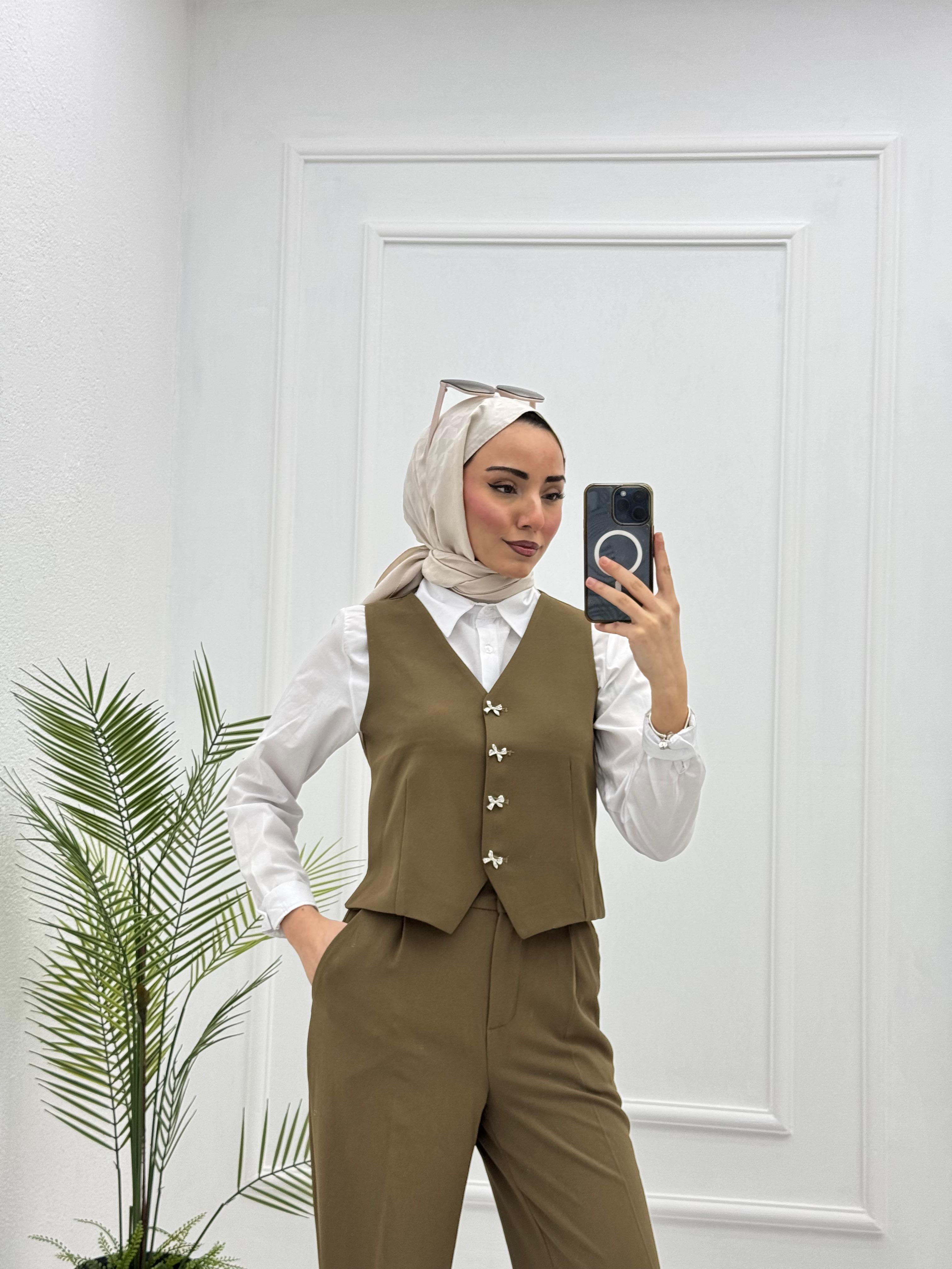 1003-Lina Takım-Açık Kahve