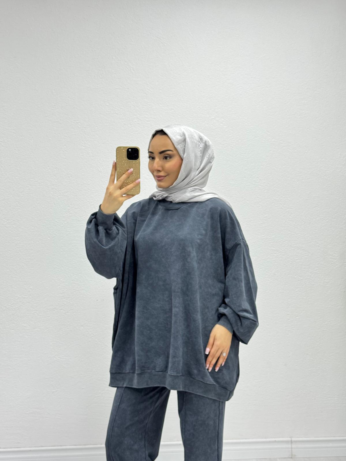 1019-Leyla Takım-Antrasit