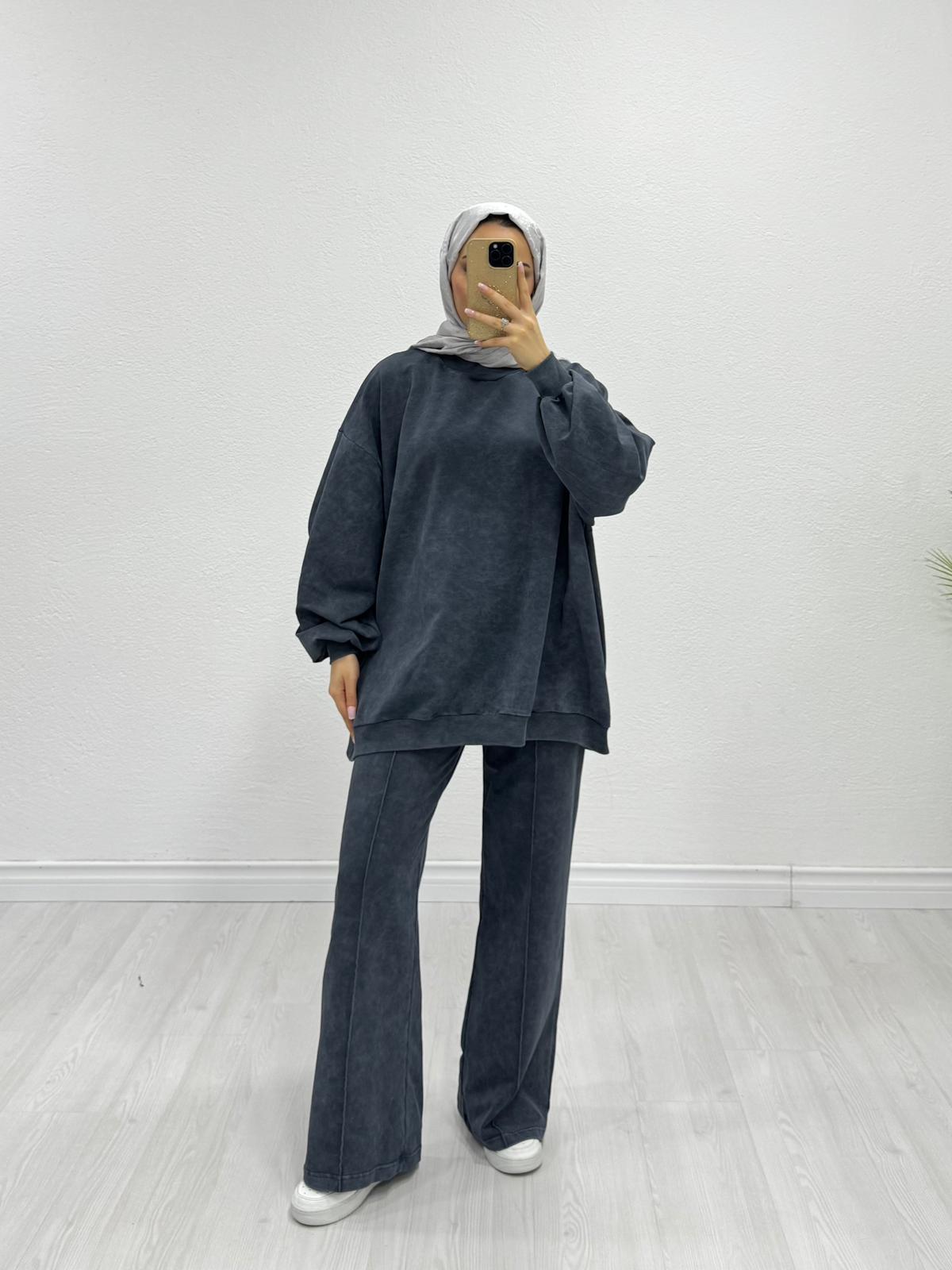 1019-Leyla Takım-Antrasit