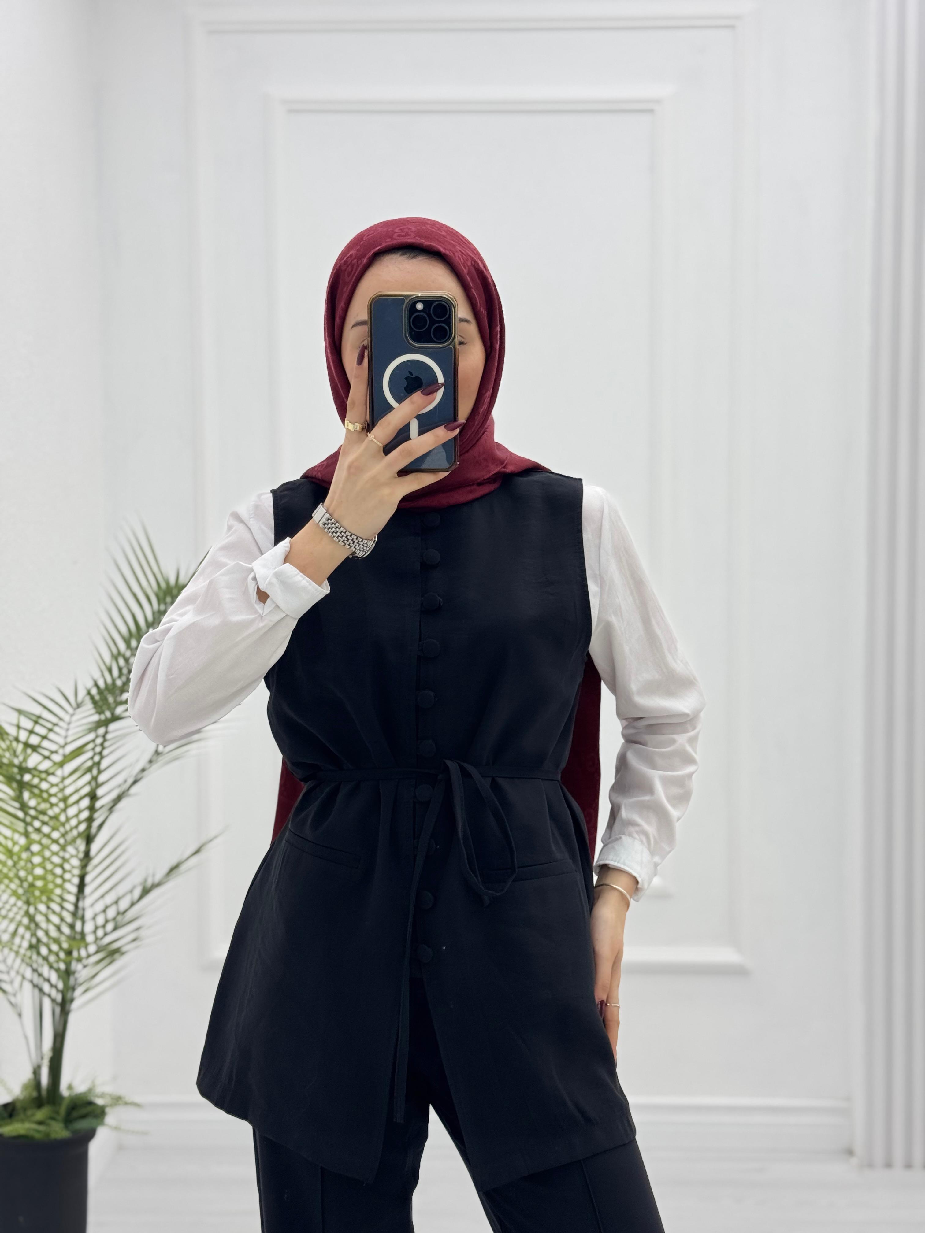 1032-Tencel Takım-Siyah