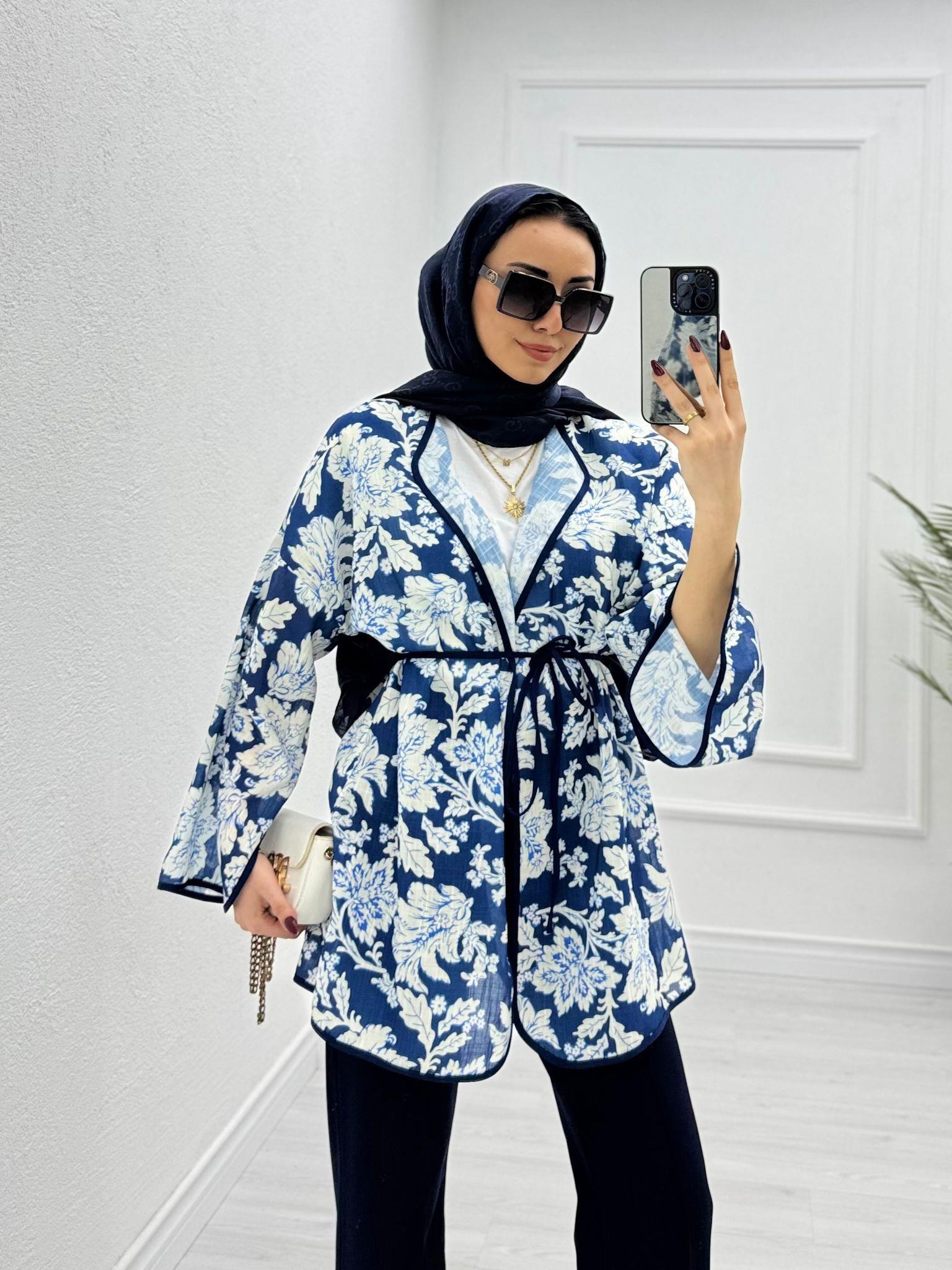 1247-Gucci Kimono-Lacivert