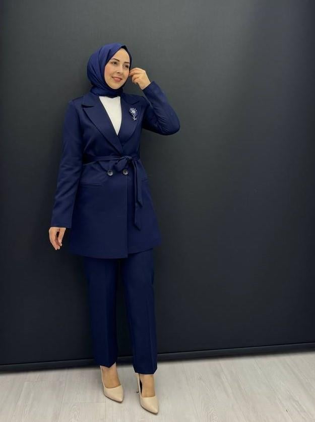 1423-Ceket Pantolon Takım-Lacivert