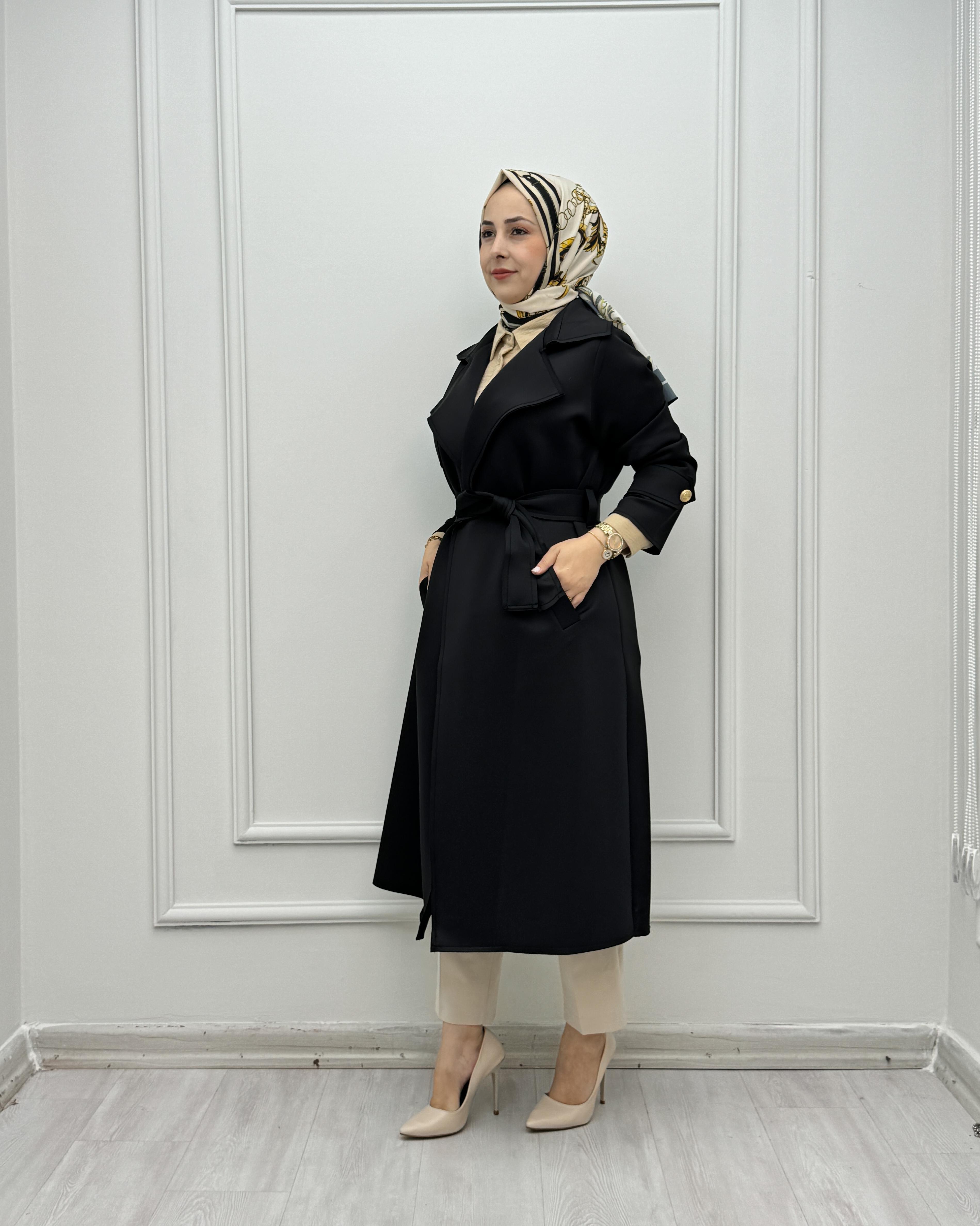 2073-Trençkot-Siyah