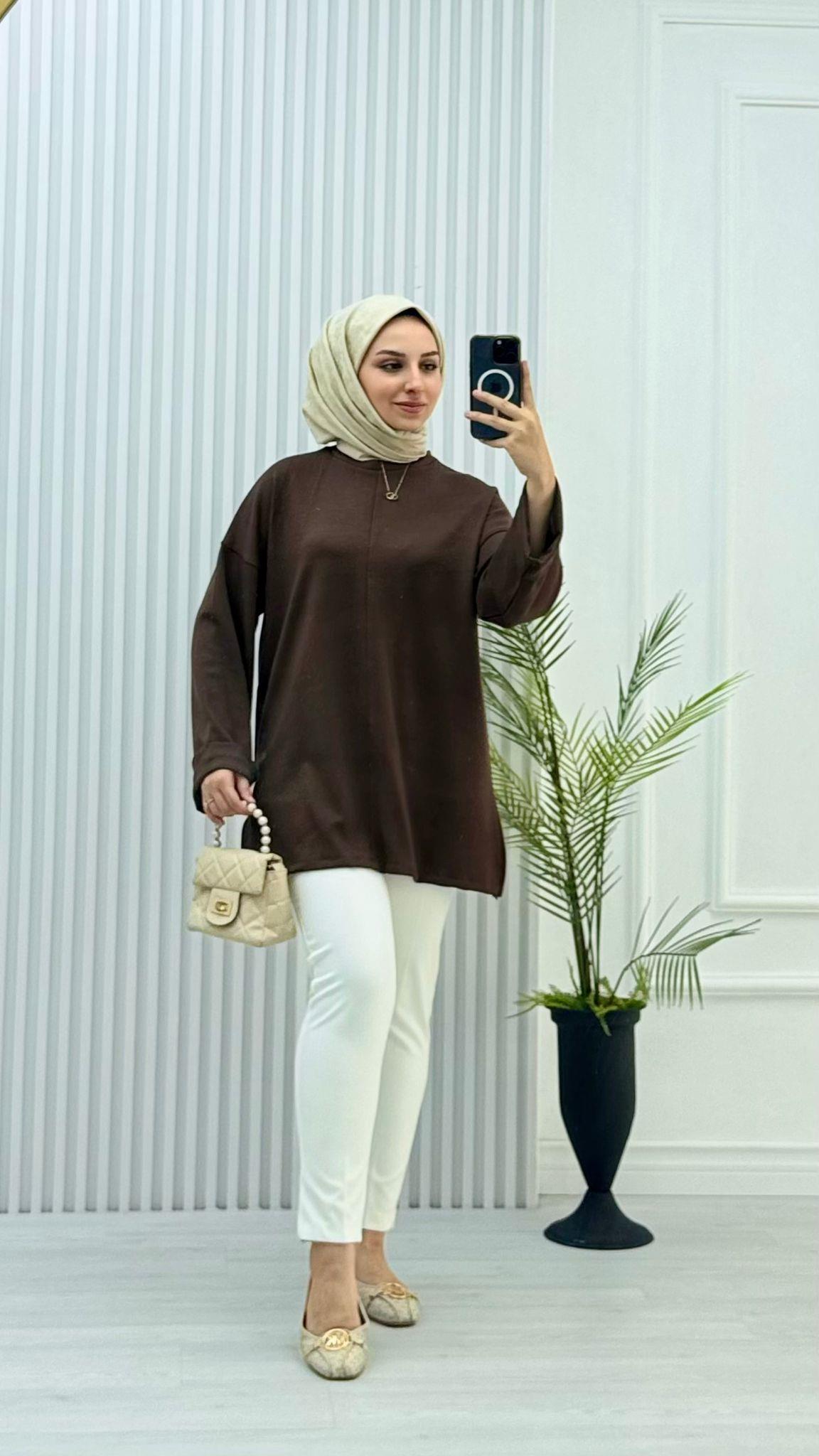 2153-Oysho Tunik-Kahverengi