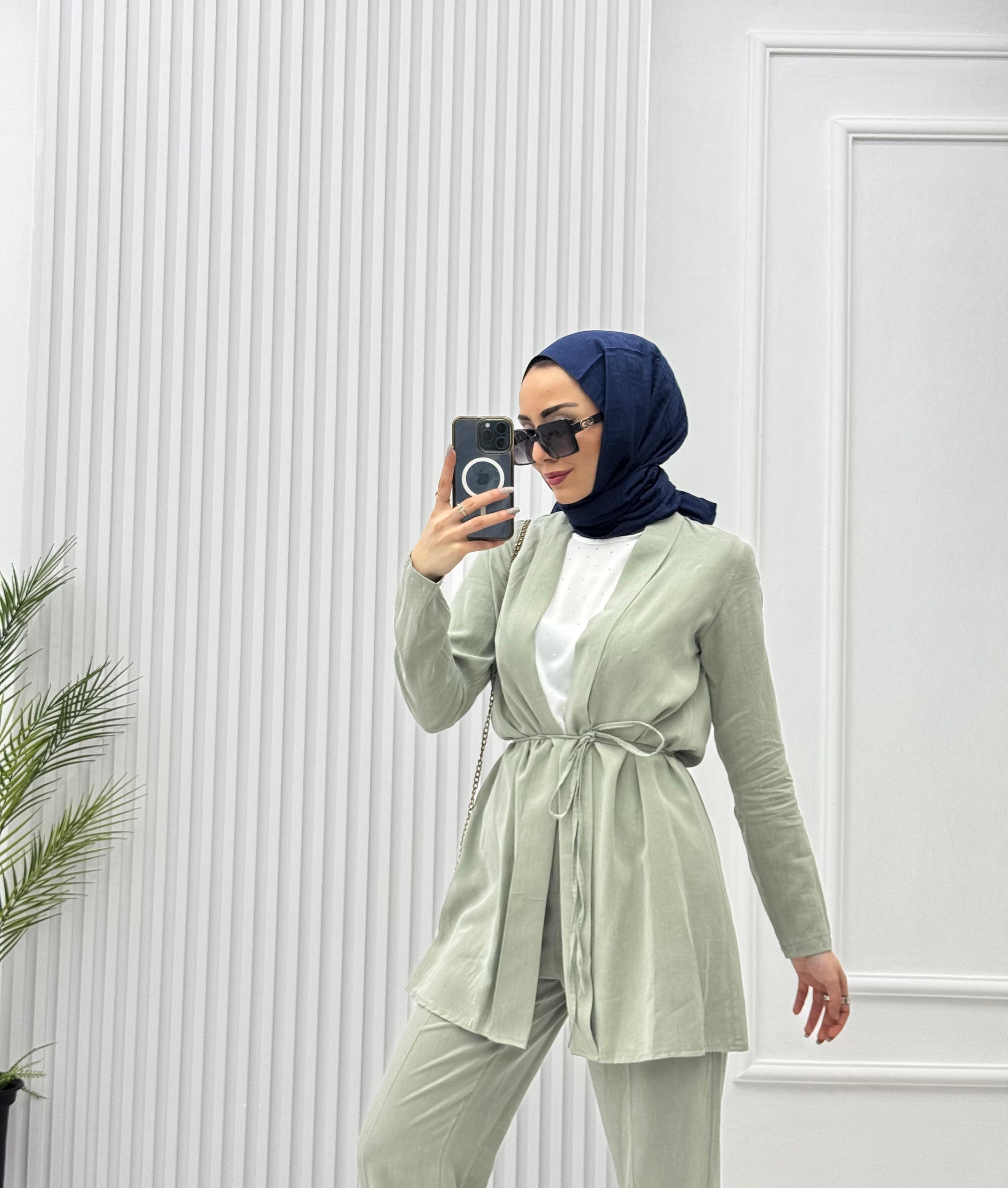 2253-Üçlü Takım-Mint Yeşili
