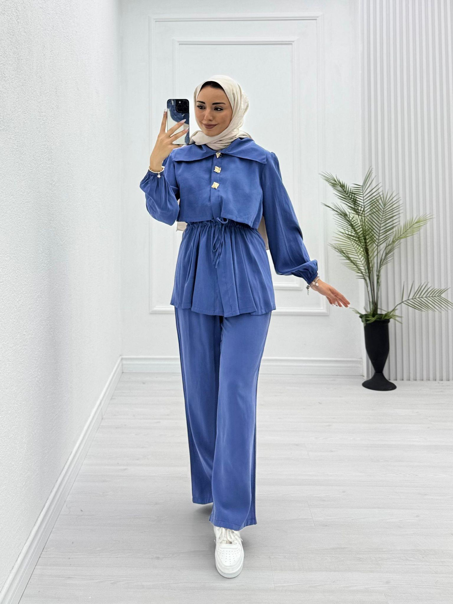 2433-Farah Takım-İndigo