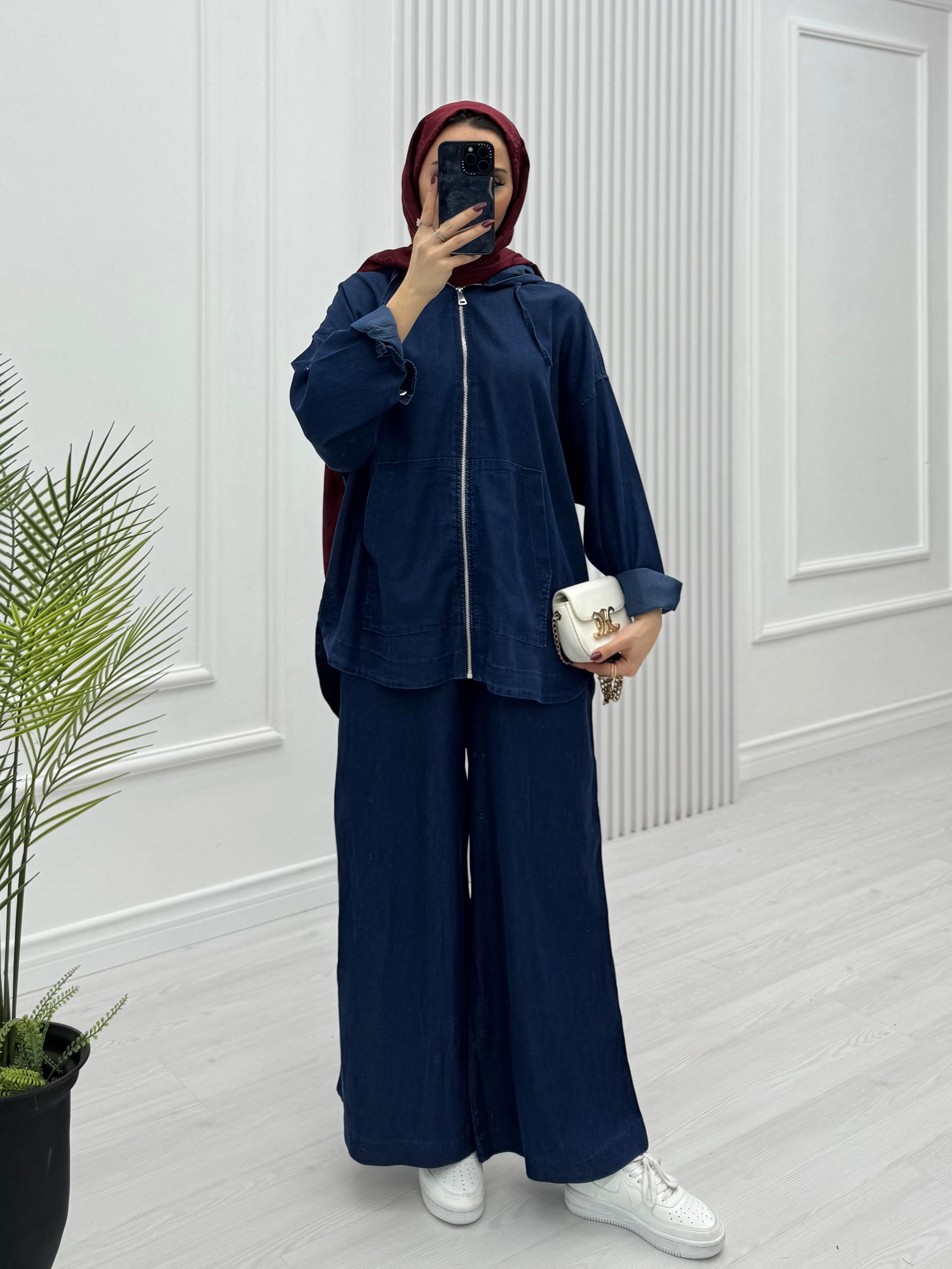 2438-Farah Takım-Koyu Mavi