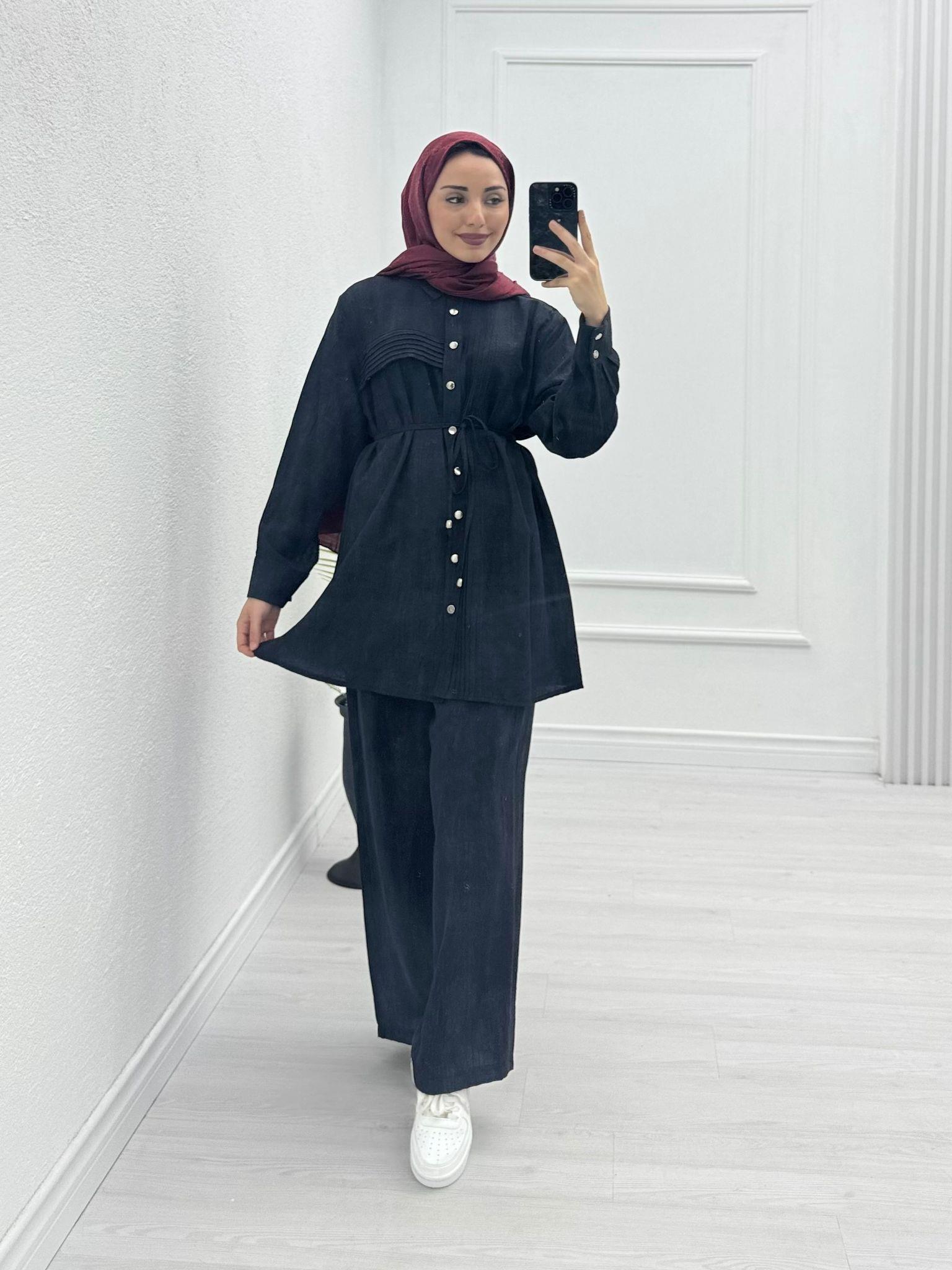 3088-Denila Takım-Siyah