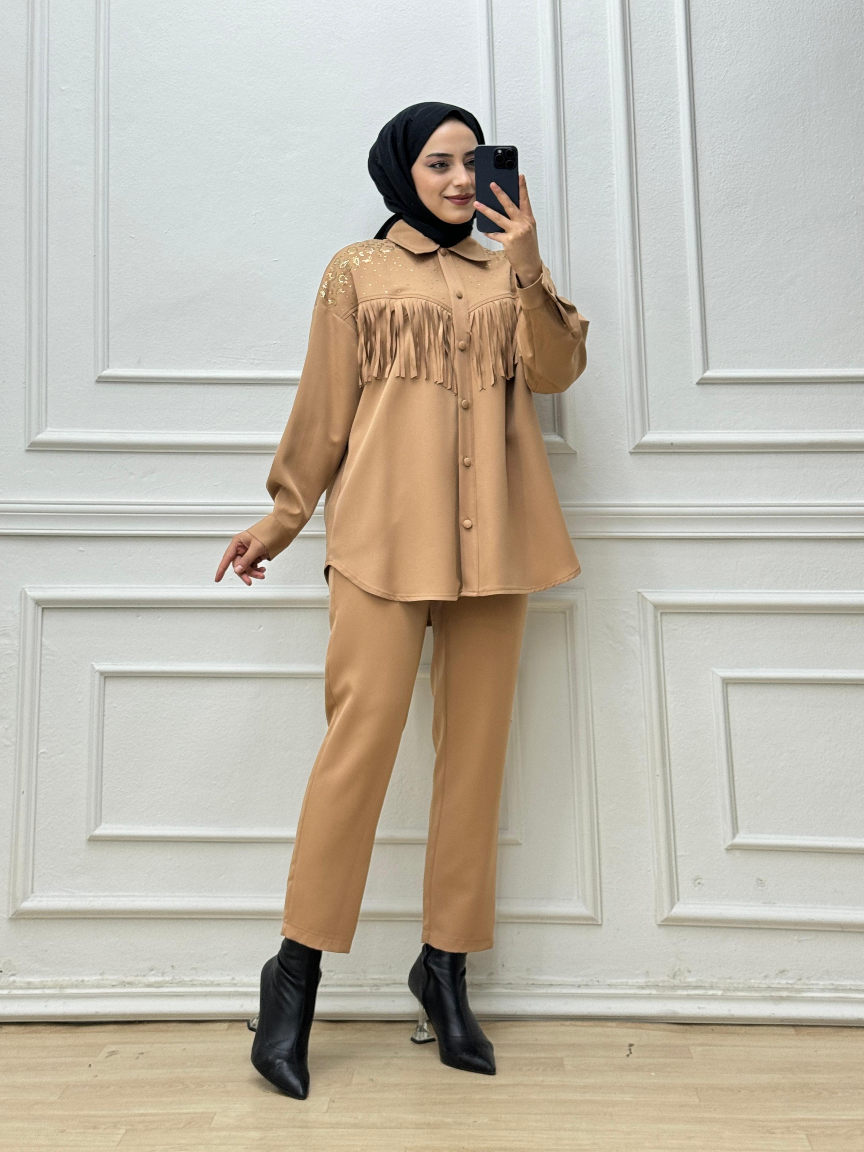 3218-Püskül Takım-Camel