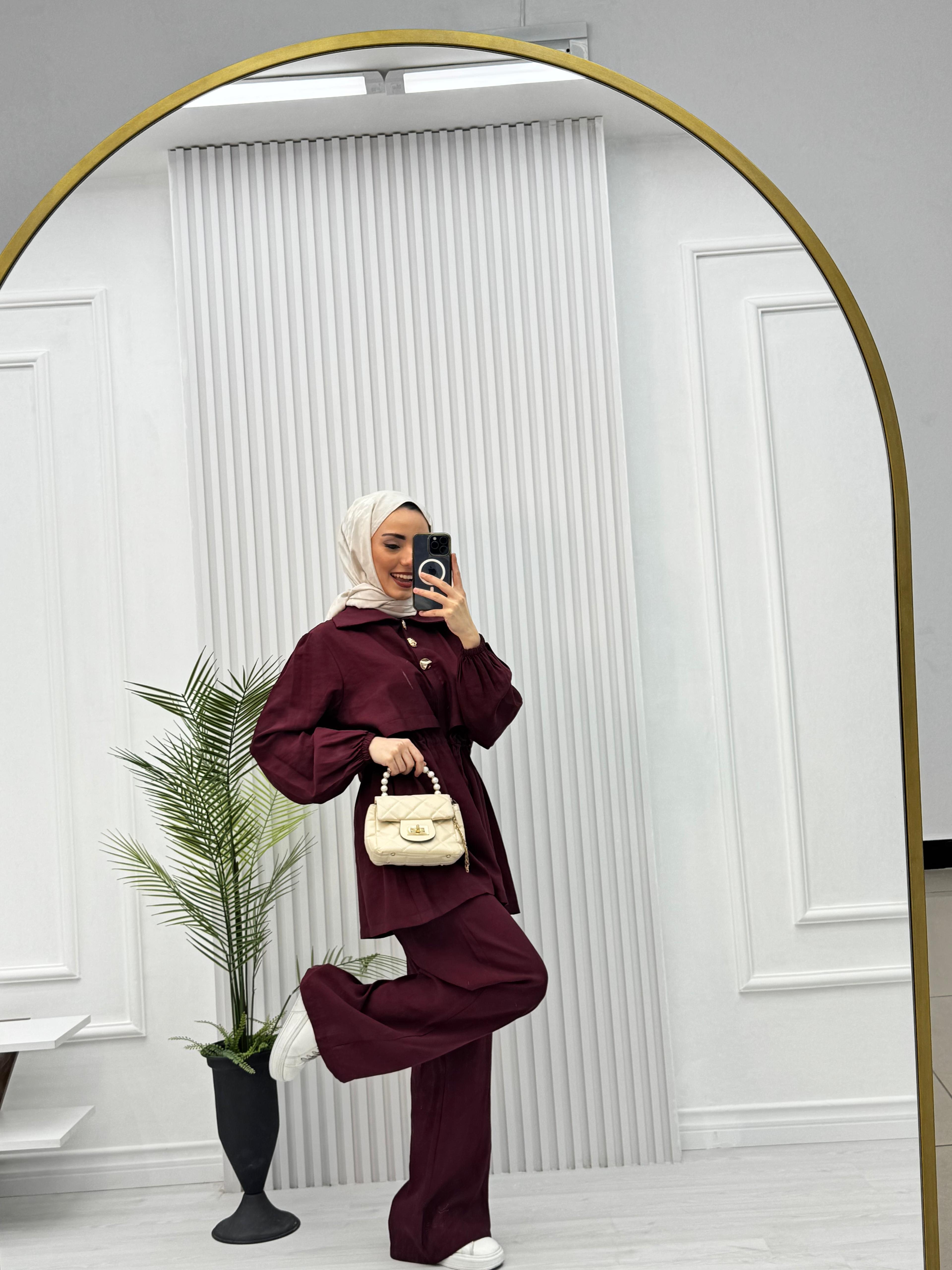 3410-Asu Takım-Bordo