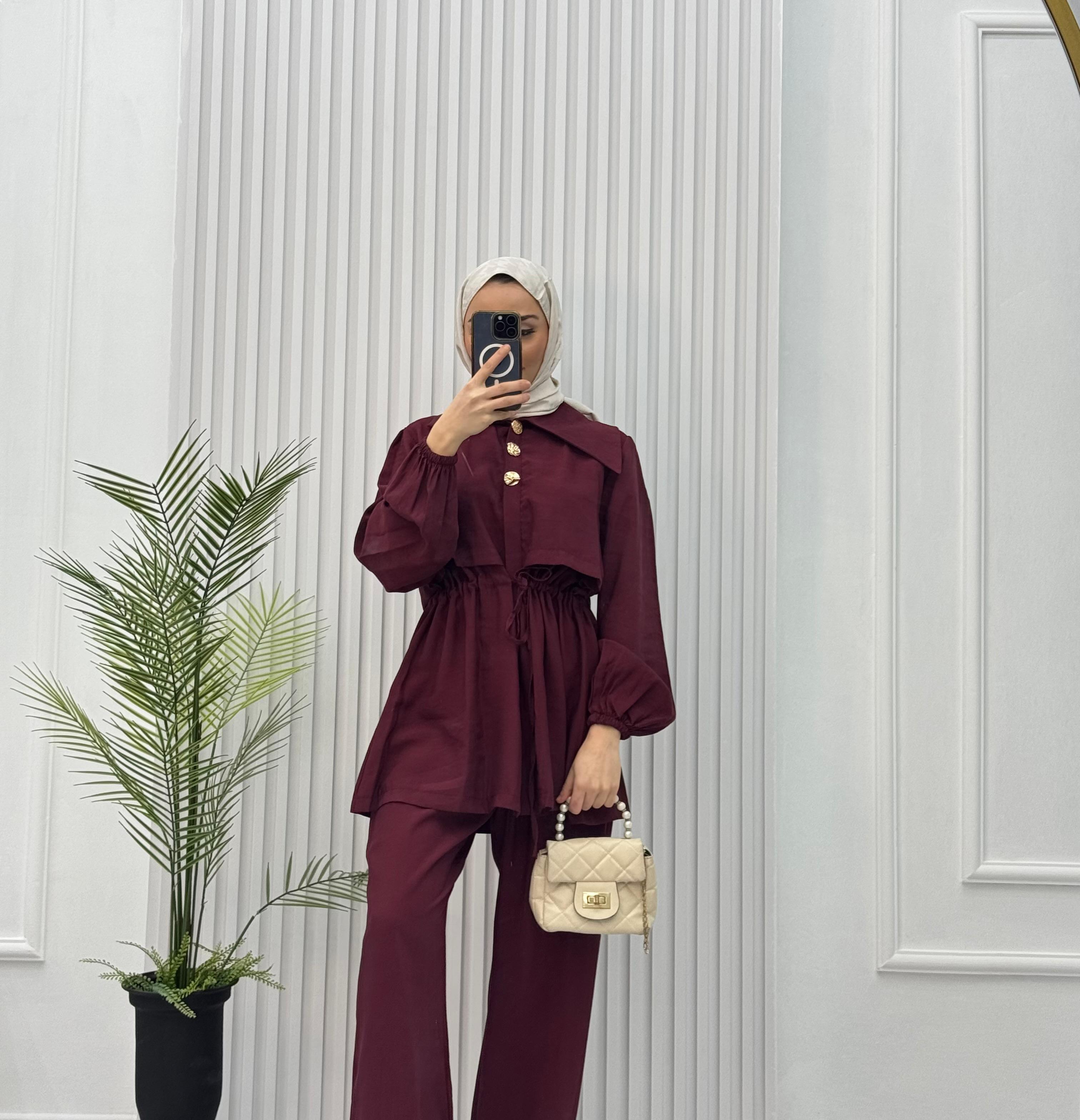 3410-Asu Takım-Bordo