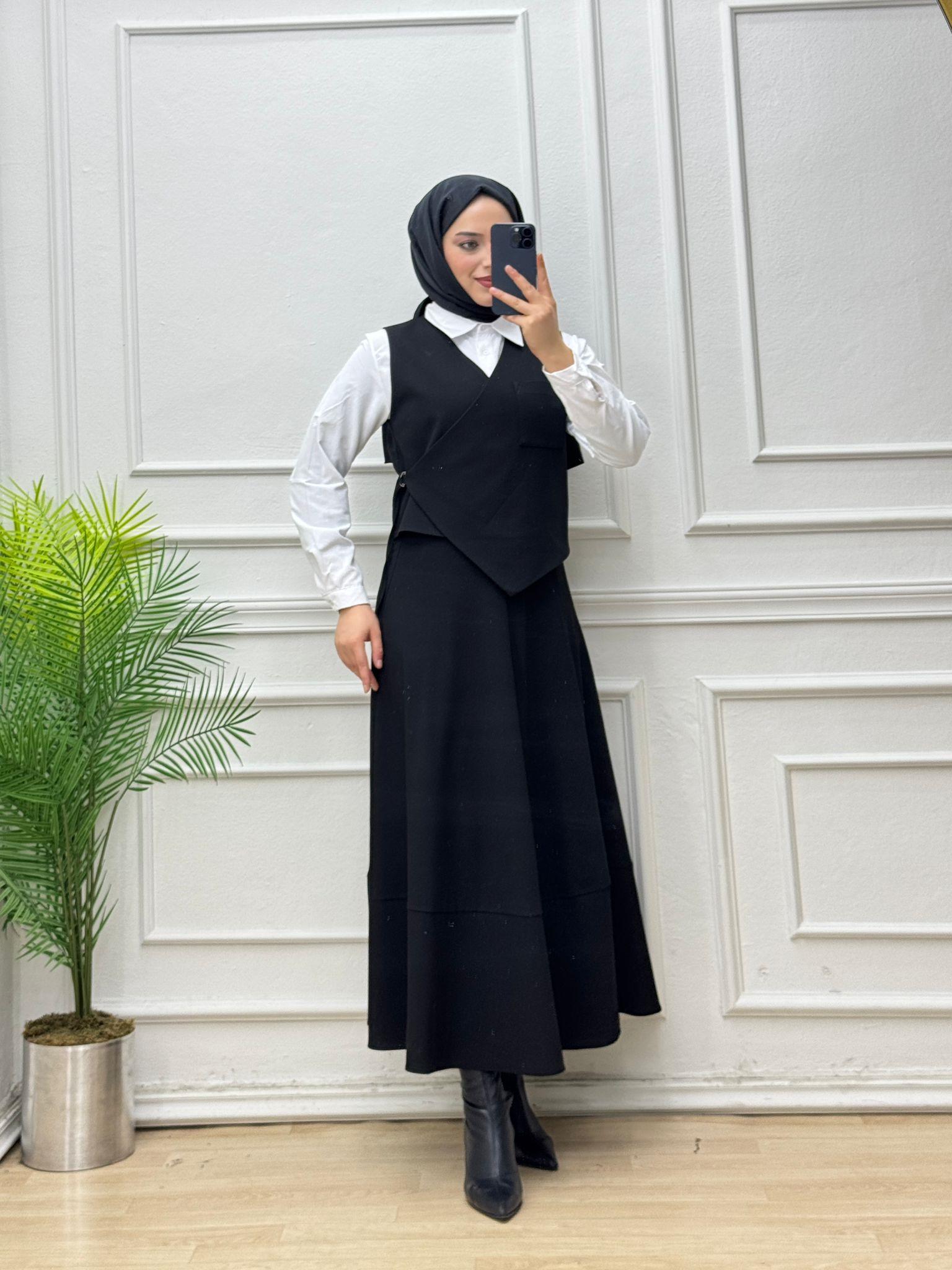3455-Amine Takım-Siyah