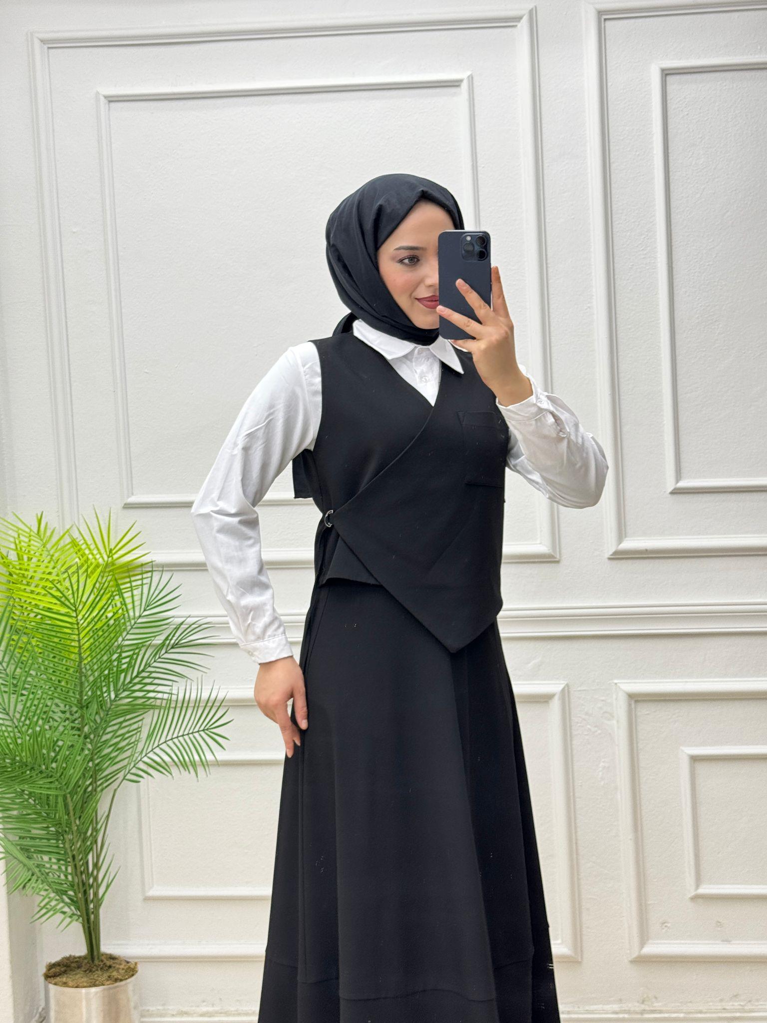 3455-Amine Takım-Siyah