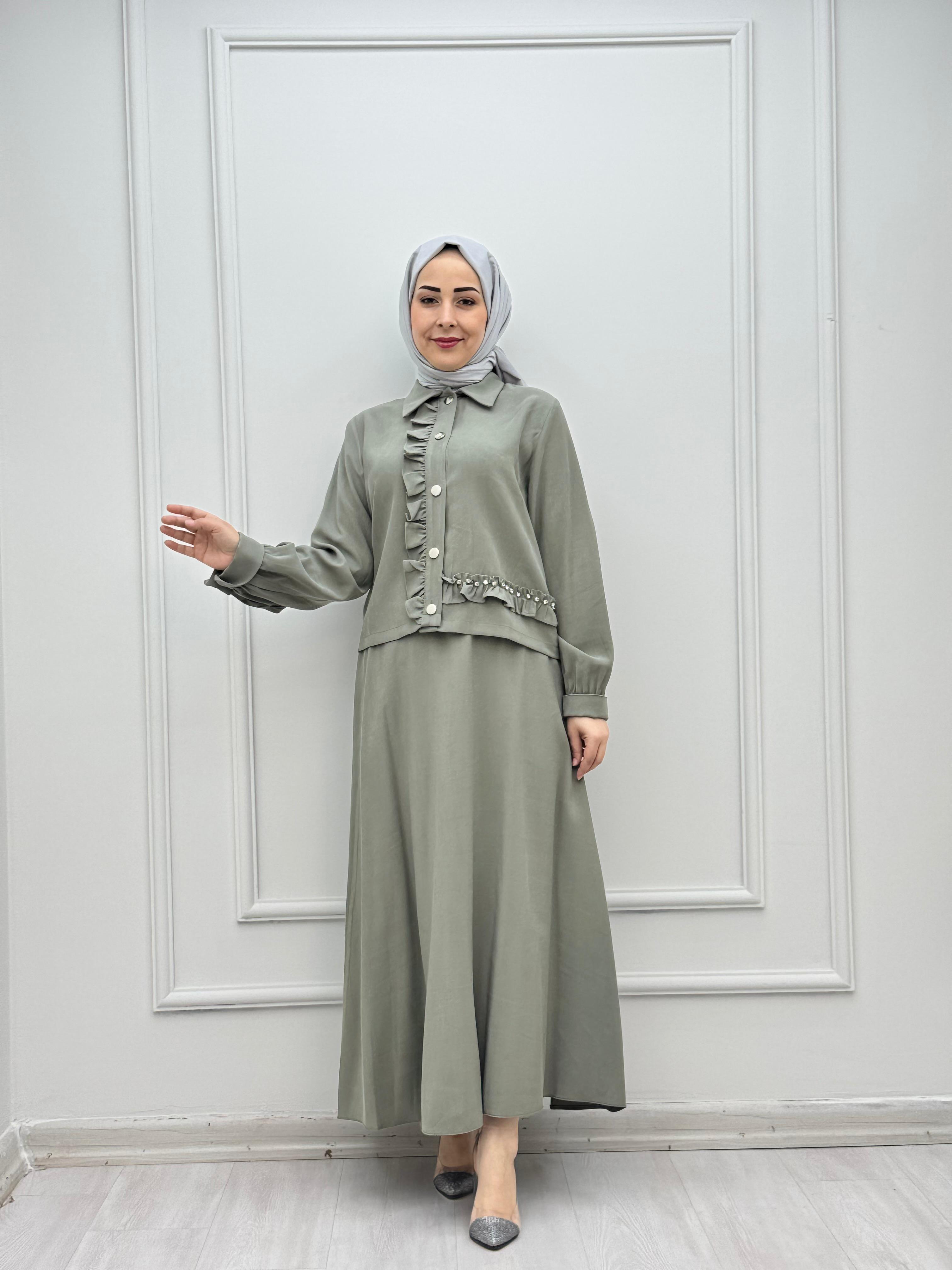 3766-Tencel Takım-Mintyeşil