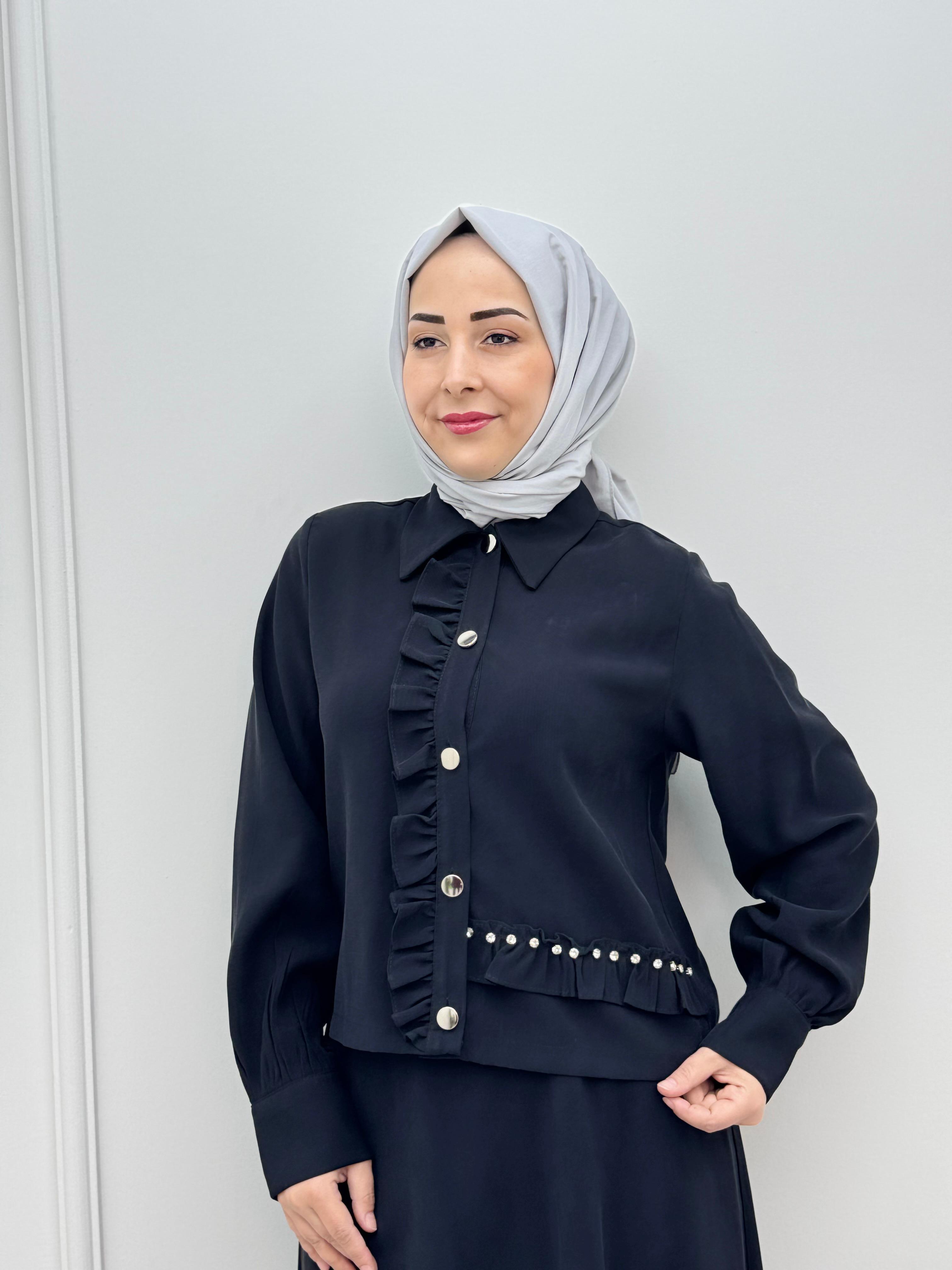 3766-Tencel Takım-Siyah