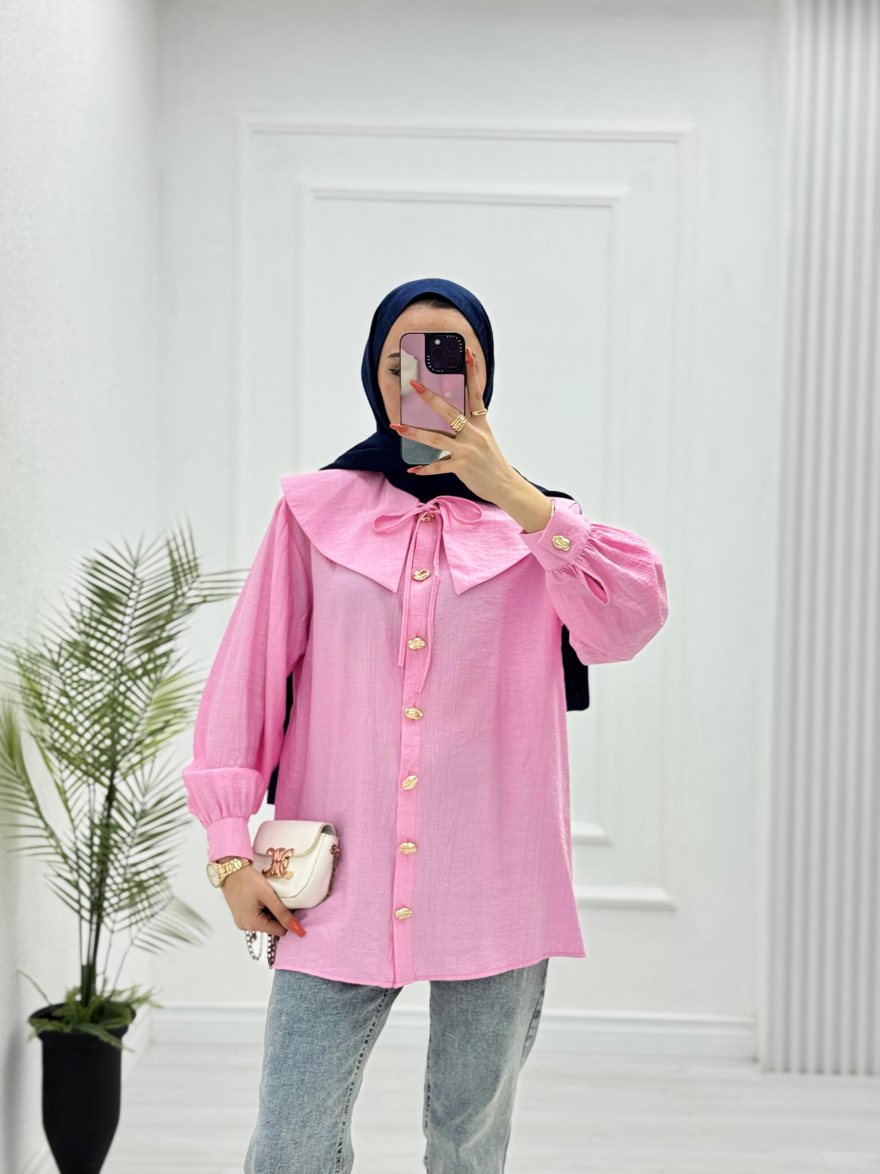 4025-Gömlek-Pembe