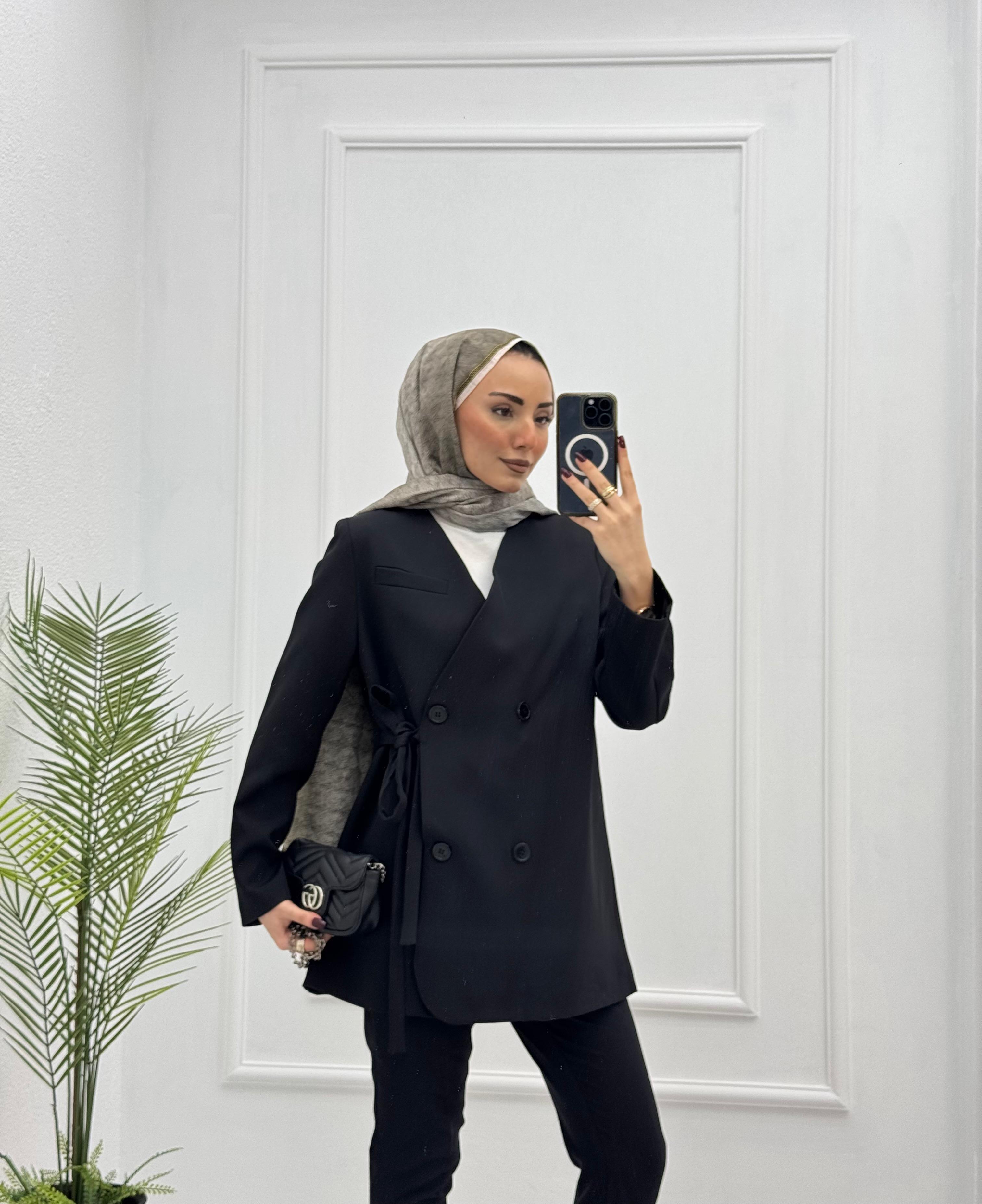 4123-Blazer Ceket-Siyah