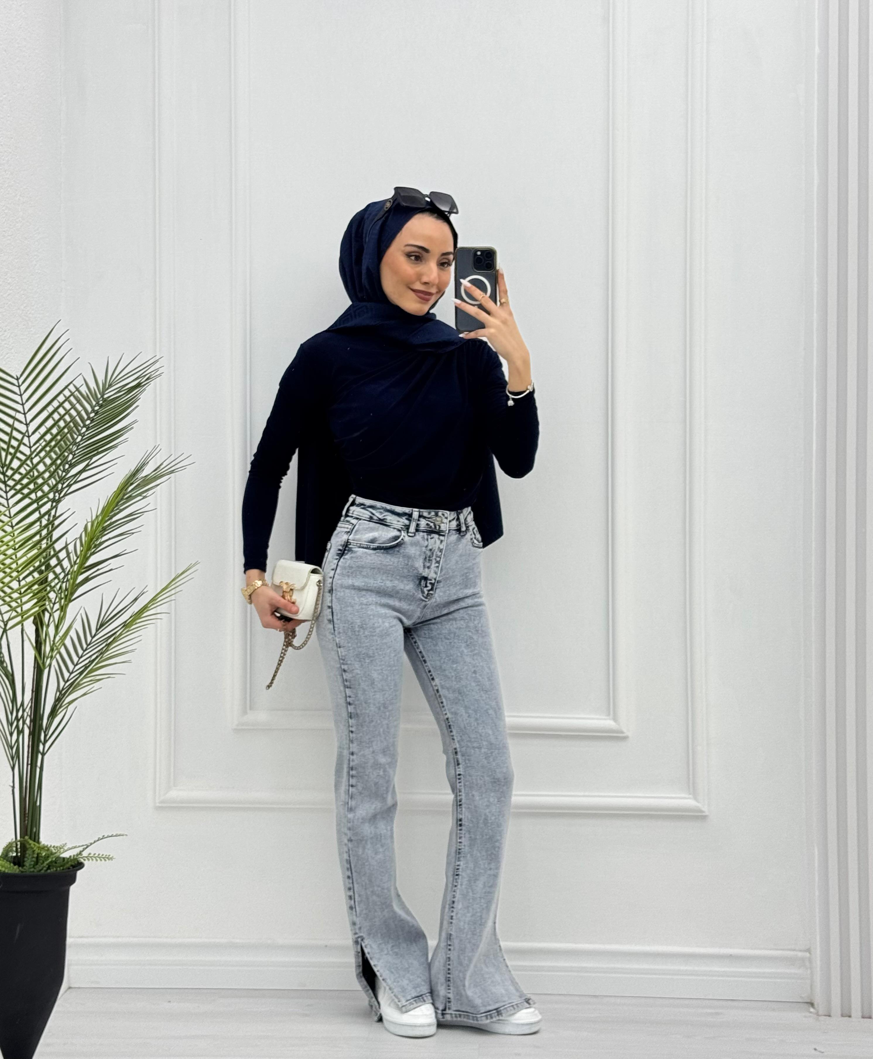 6004-İspanyol Denim Pantolon-Açık Mavi