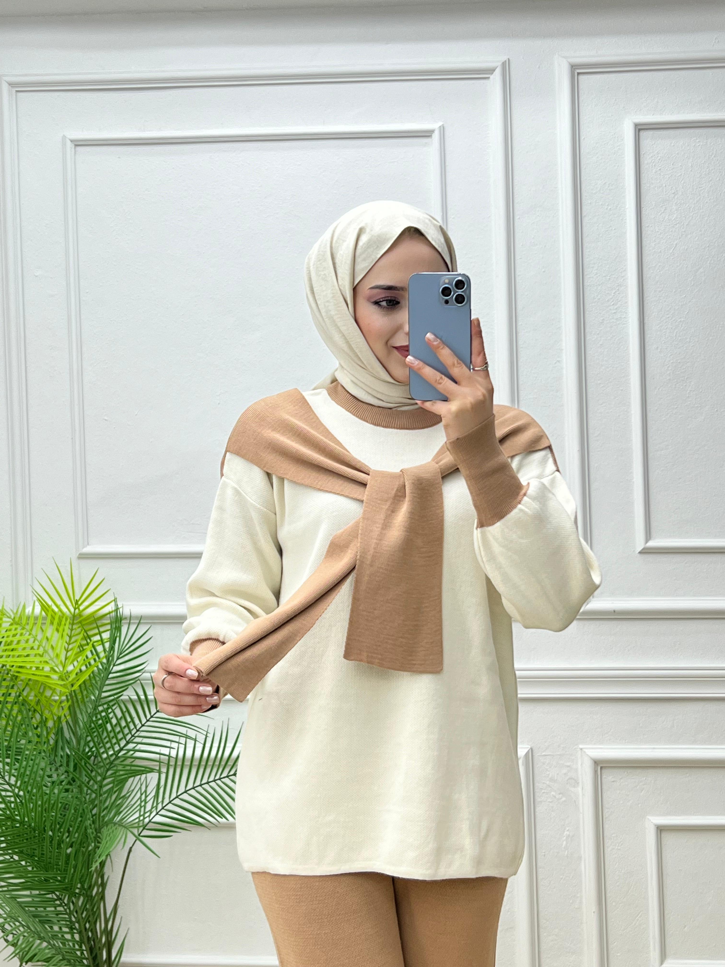 9532-Selin Triko Takım-Bisküvi