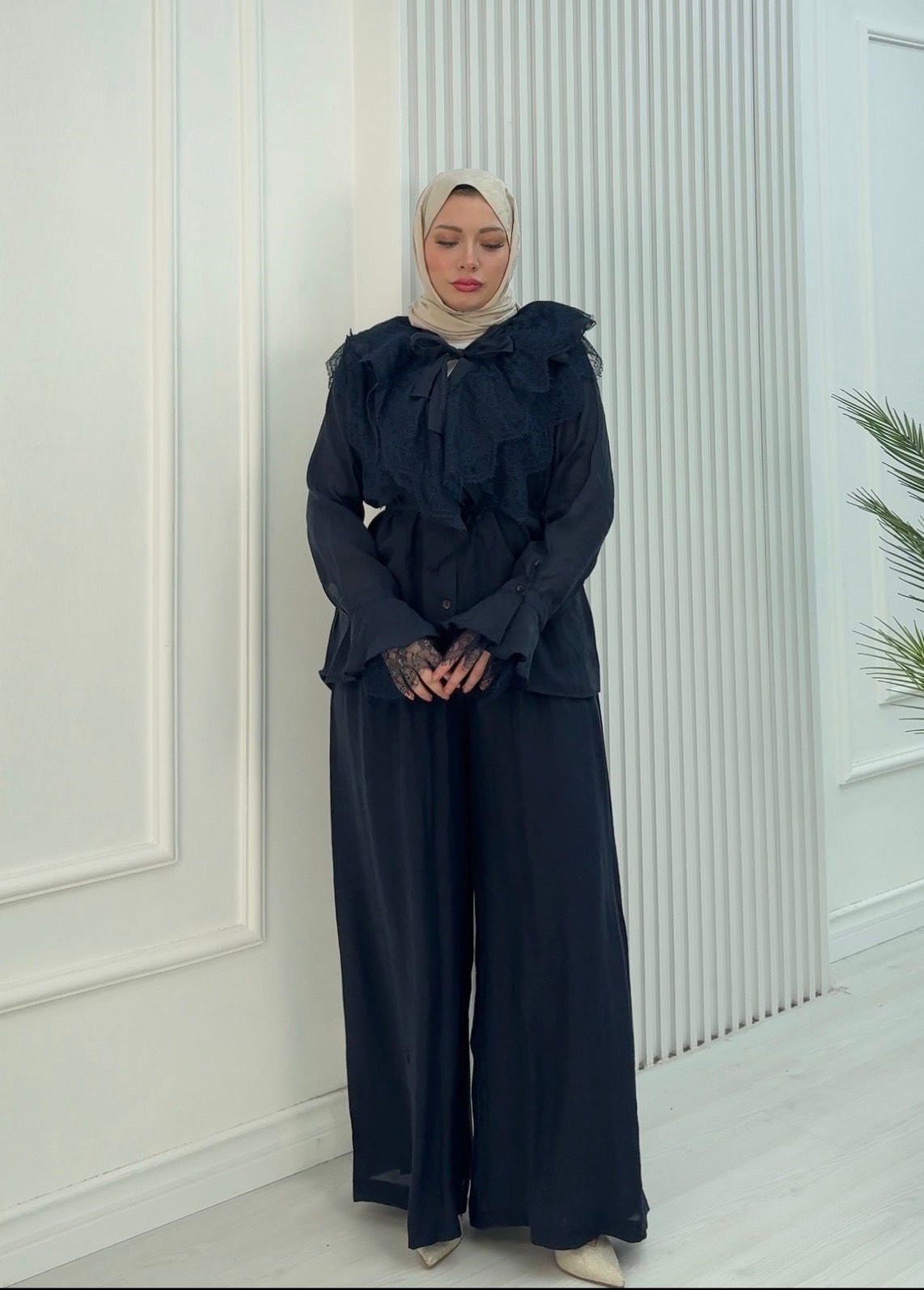 Dn3633-Alaçatı Vual Takım-Lacivert