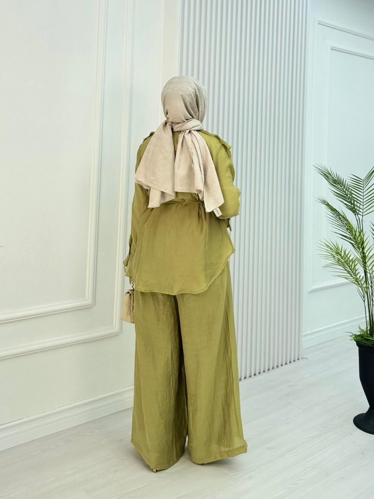 Dn3633-Alaçatı Vual Takım-Yeşil